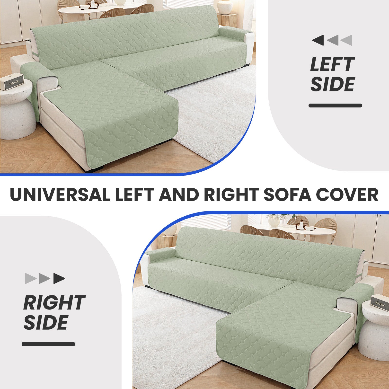 YSTYLE imperméable Reversible Corner canapé couverture L Shape 225CM