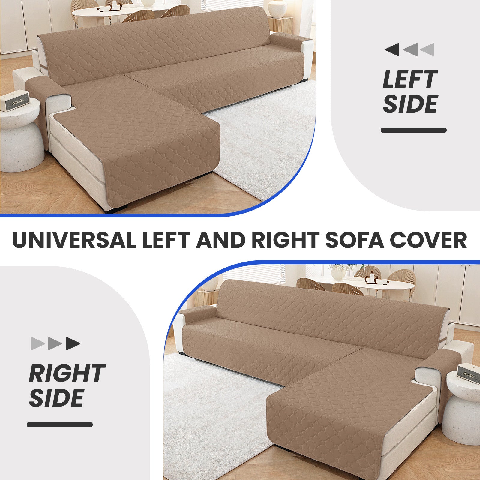 YSTYLE imperméable Reversible Corner canapé couverture L Shape 225CM