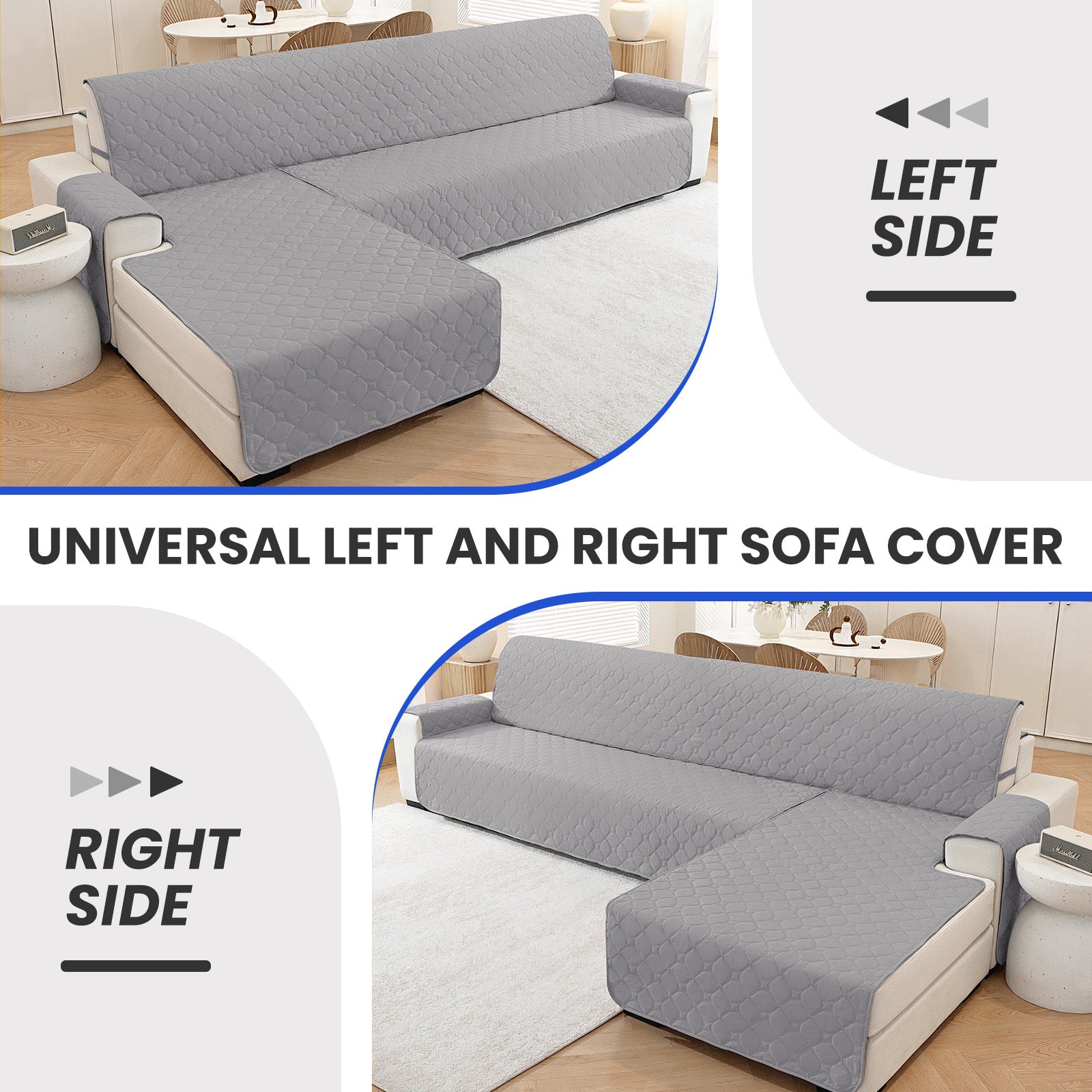 YSTYLE imperméable Reversible Corner canapé couverture L Shape 225CM