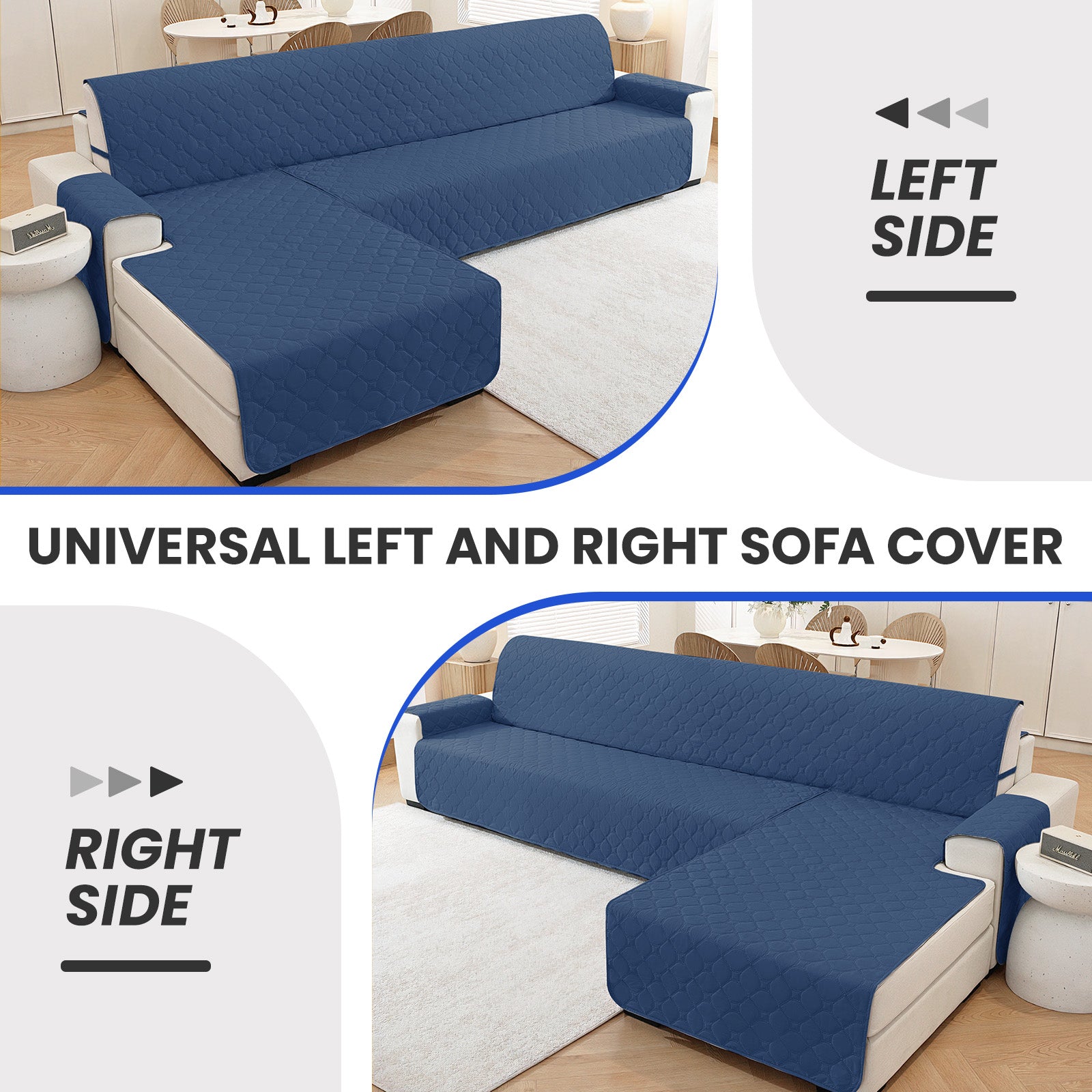YSTYLE imperméable Reversible Corner canapé couverture L Shape 225CM