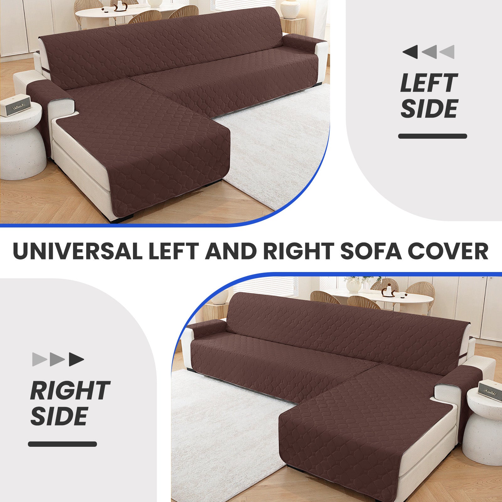 YSTYLE imperméable Reversible Corner canapé couverture L Shape 225CM
