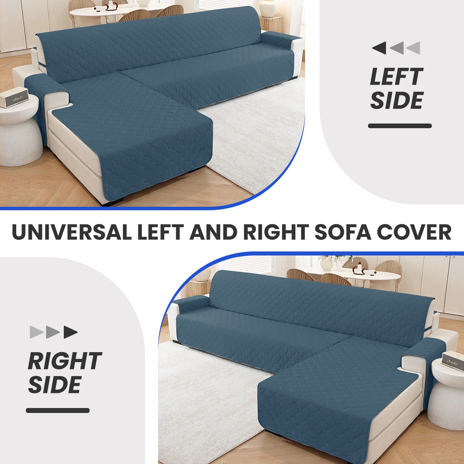 YSTYLE imperméable Reversible Corner canapé couverture L Shape 225CM