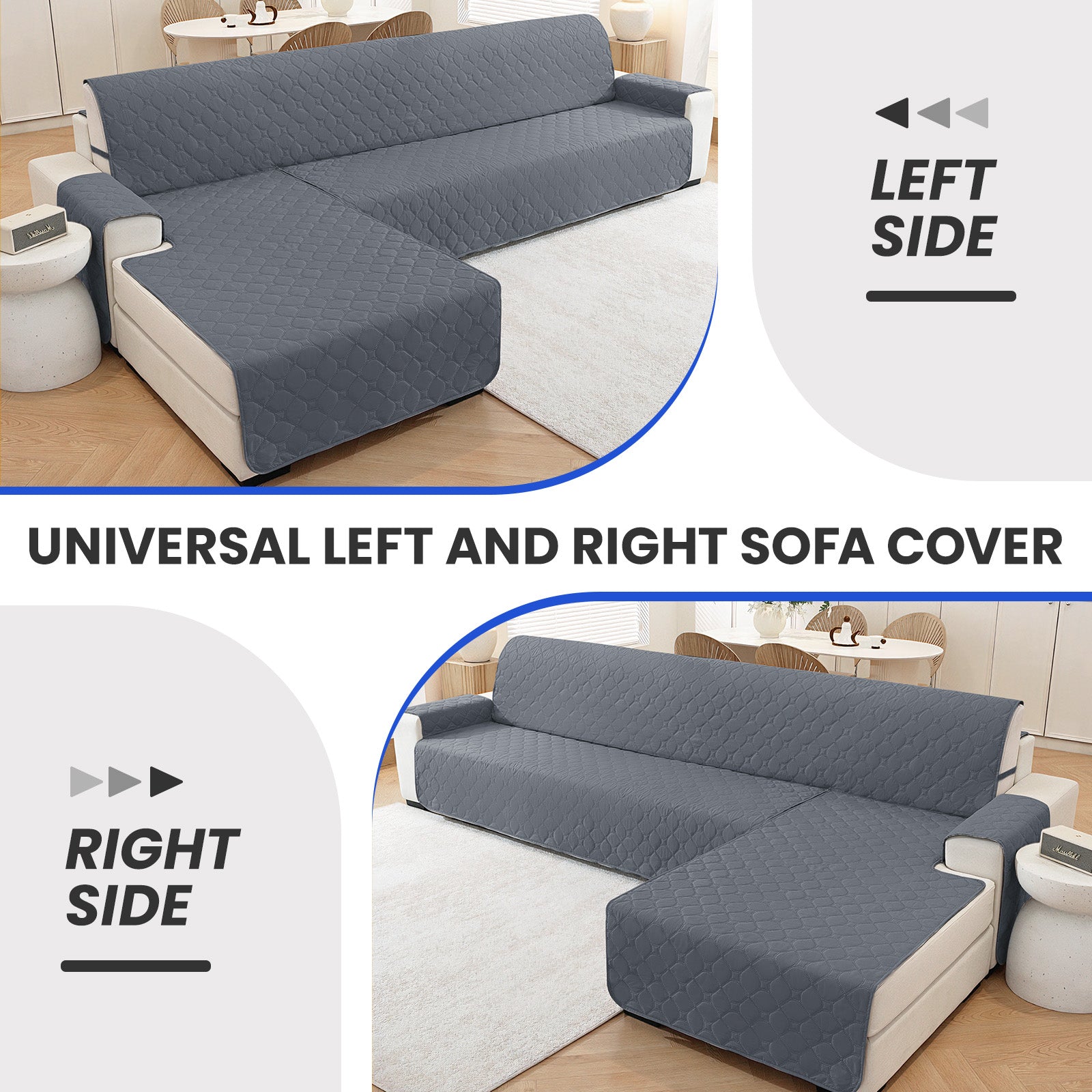 YSTYLE imperméable Reversible Corner canapé couverture L Shape 225CM