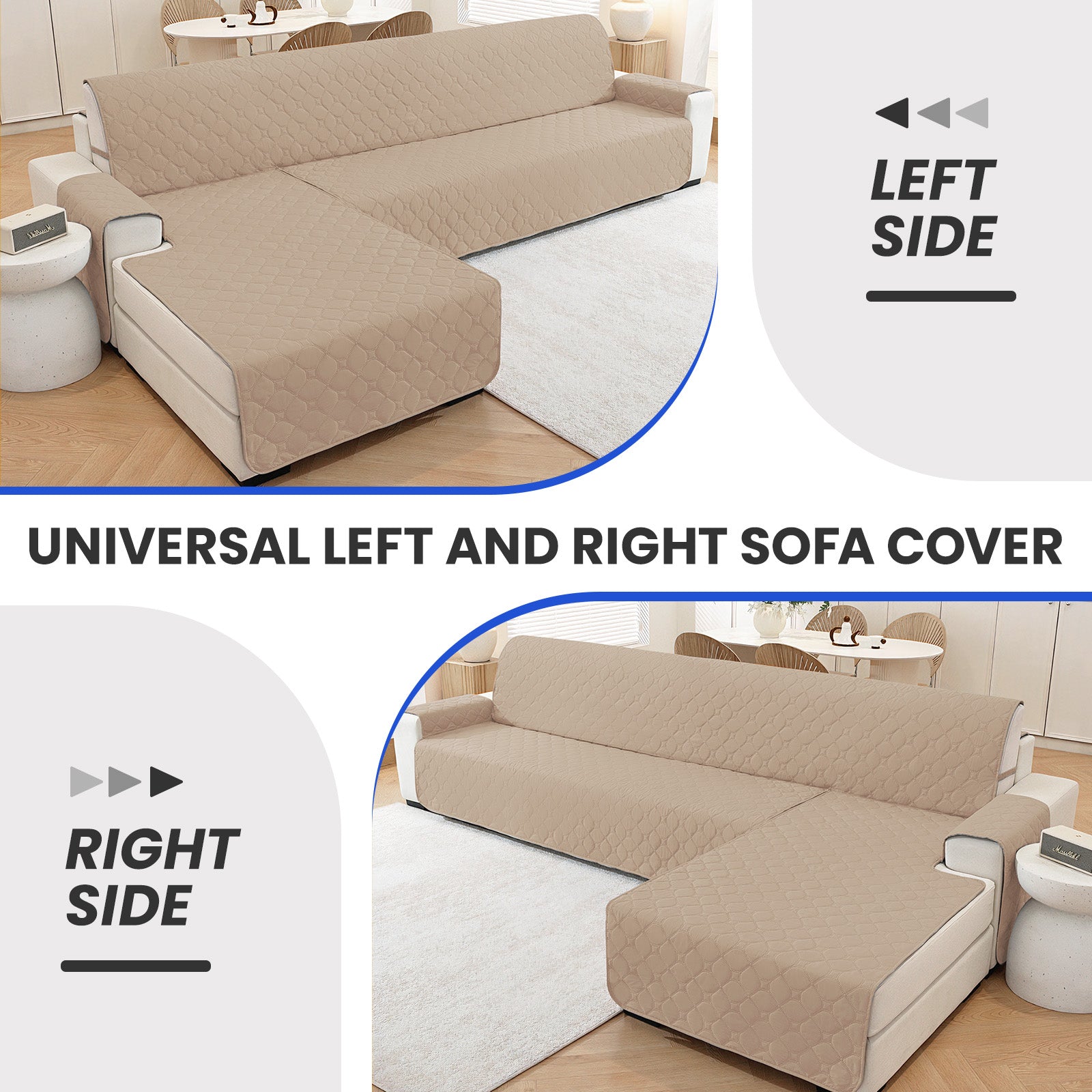 YSTYLE imperméable Reversible Corner canapé couverture L Shape 225CM