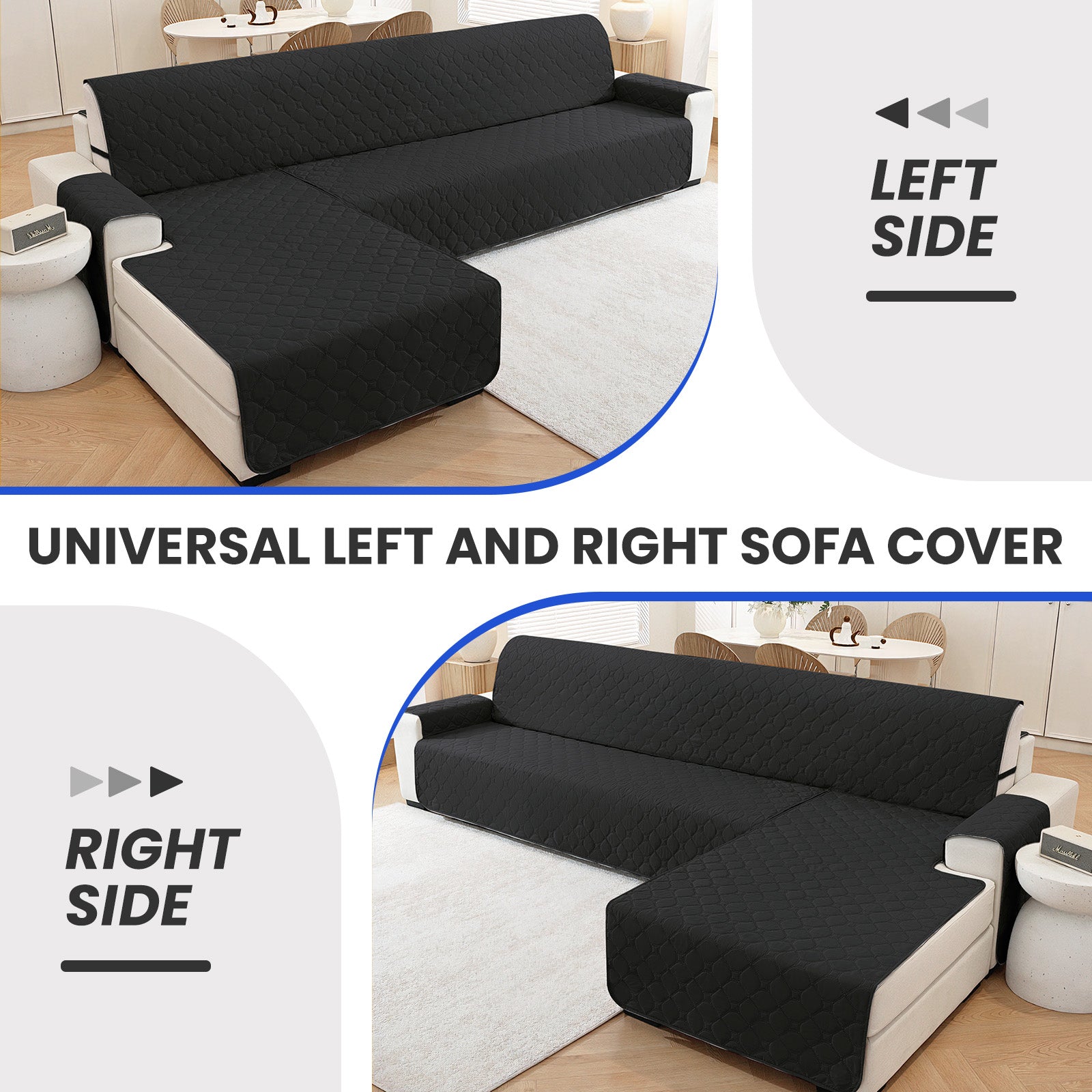 YSTYLE imperméable Reversible Corner canapé couverture L Shape 225CM