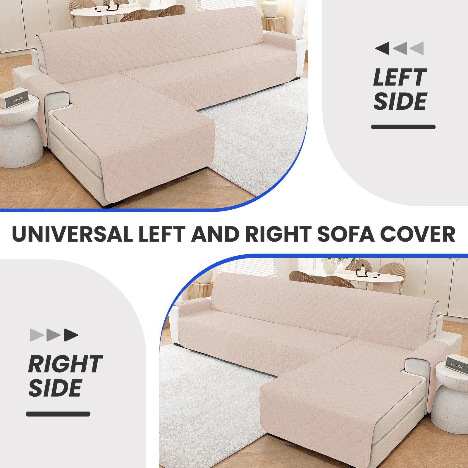 YSTYLE imperméable Reversible Corner canapé couverture L Shape 225CM
