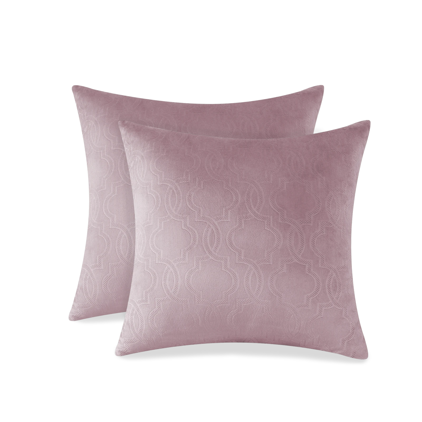 YSTYLE Velvet Sofa Cushion Covers, Decorative Throw Pillow Covers, 2 pcs, Hidden Zipper-Lantern Shape