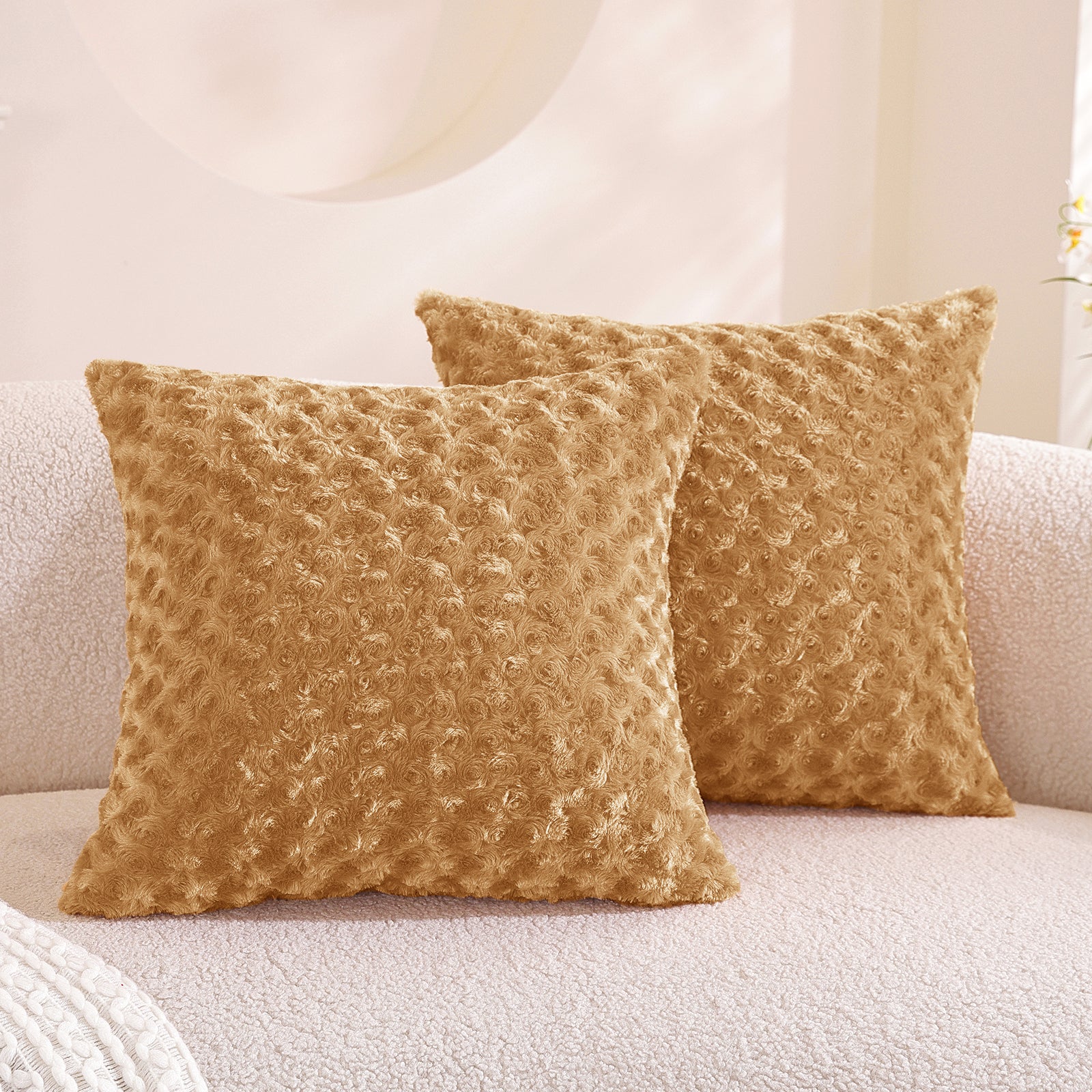 Ystyle Federe Cuscini Divano 45 x 45 cm Set of 2, Sofa Cushion Covers in Soft Plush, Modern Elegant Decorative Sofa Covers, Durable for Living Room Bedroom
