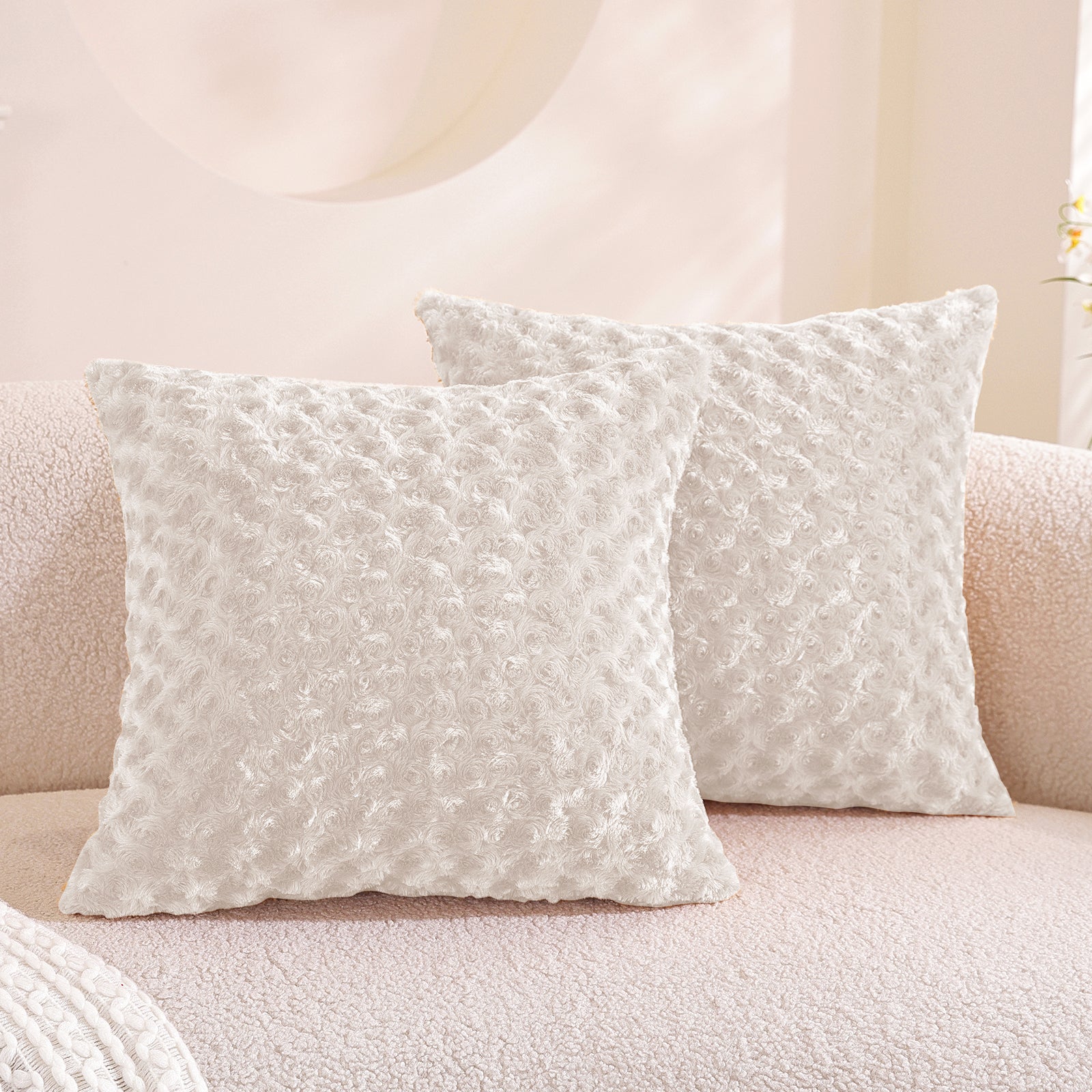Ystyle Federe Cuscini Divano 45 x 45 cm Set of 2, Sofa Cushion Covers in Soft Plush, Modern Elegant Decorative Sofa Covers, Durable for Living Room Bedroom