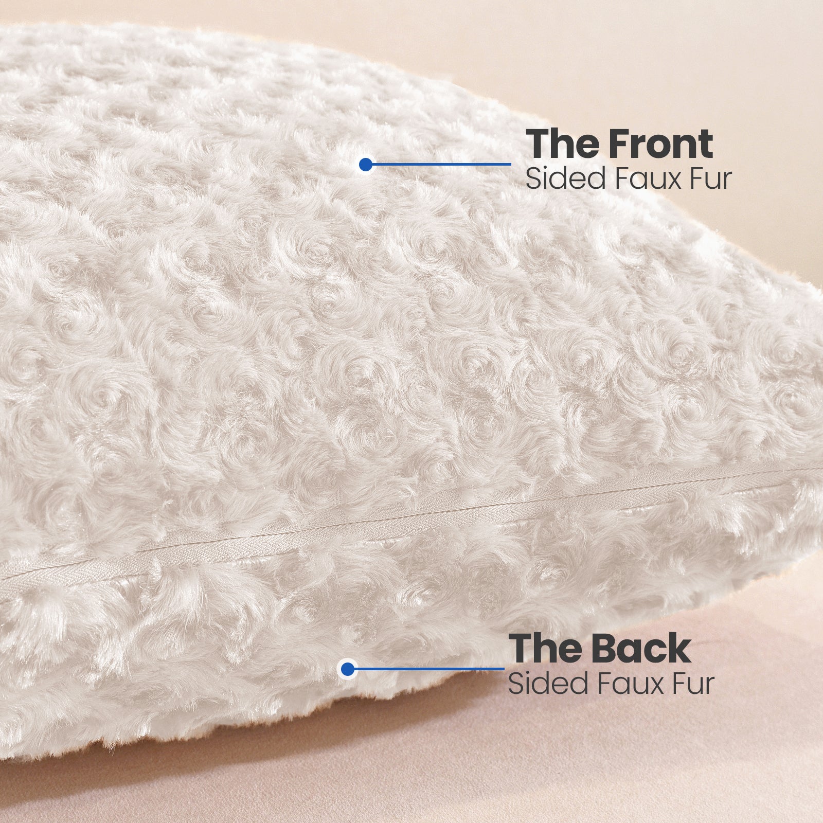 Ystyle Sofa Cushion Covers 50 x 50 cm Set of 2, Soft Plush Sofa Cushion Covers, Modern Elegant Decorative Sofa Cushion Covers, Durable for Living Room Bedroom