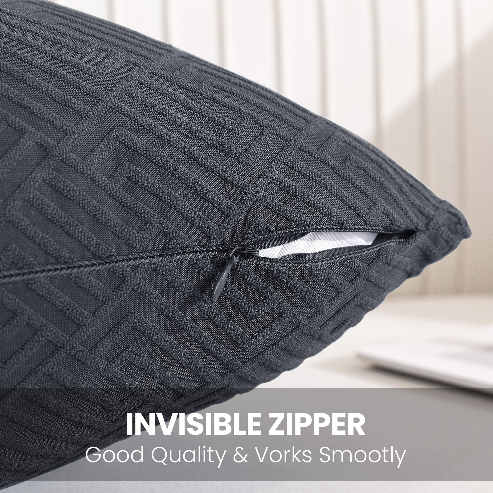 Ystyle Pack of 2 Cushion Covers for Sofa, 50 x 50 cm, Minimalist Colourful Pillowcases, Invisible Zipper, Decorative Pillowcases, Sofa Living Room, Bedroom