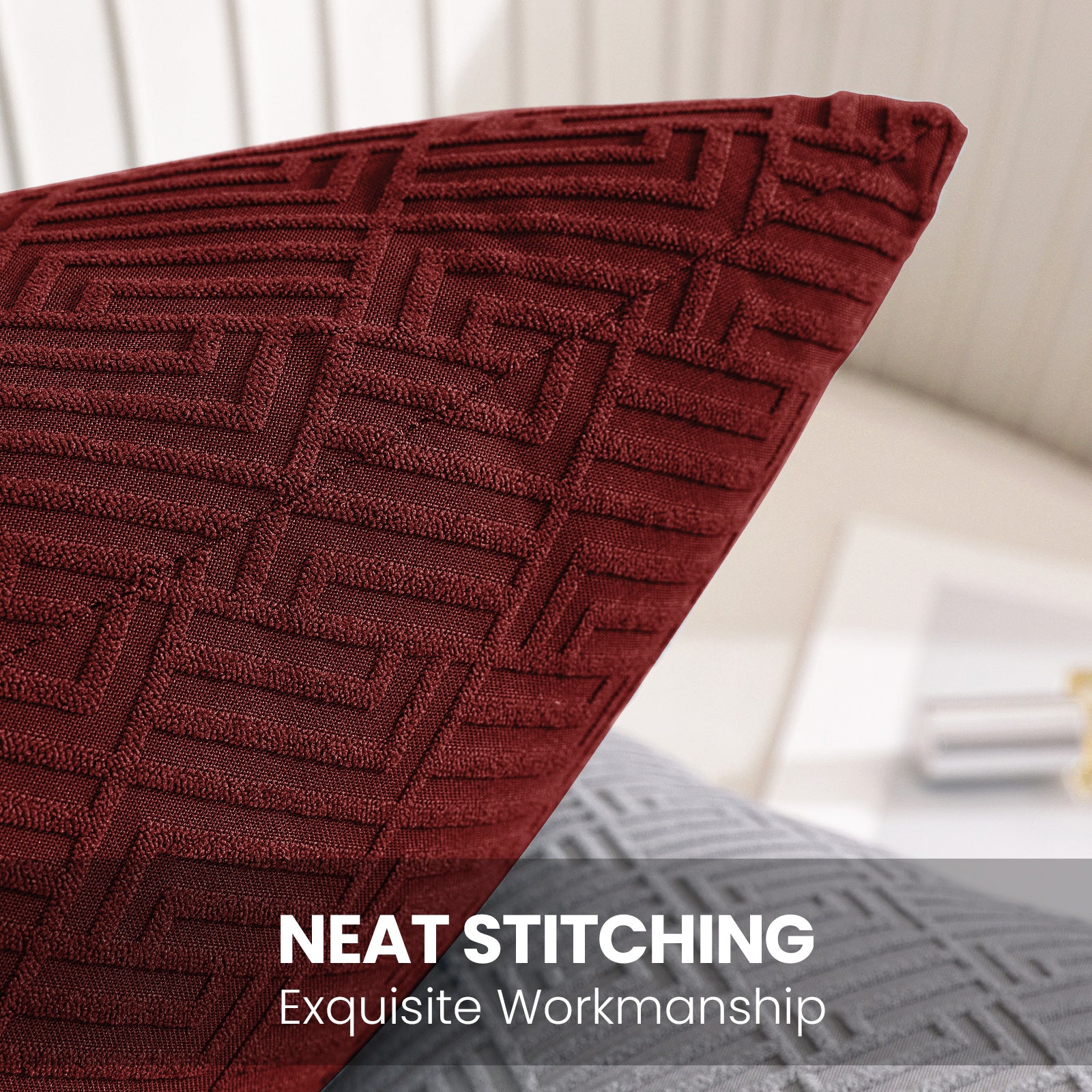 Ystyle Pack of 2 Cushion Covers for Sofa, 50 x 50 cm, Minimalist Colourful Pillowcases, Invisible Zipper, Decorative Pillowcases, Sofa Living Room, Bedroom