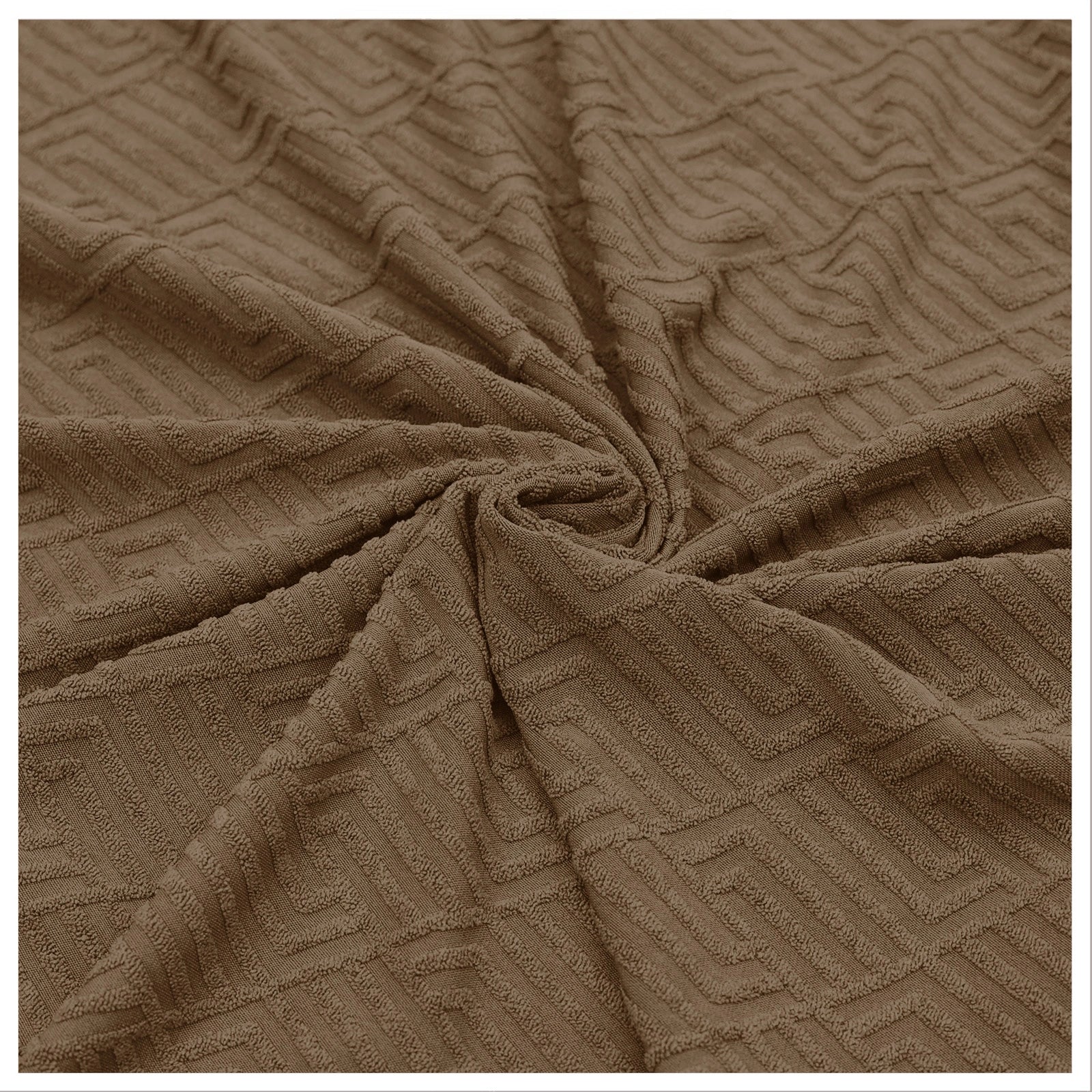 YSTYLE 3 Seater Sofa Cover – Stretch Fit, Pet Scratch Resistant, Geometric Jacquard, Anti-Slip, Washable-Back Shape