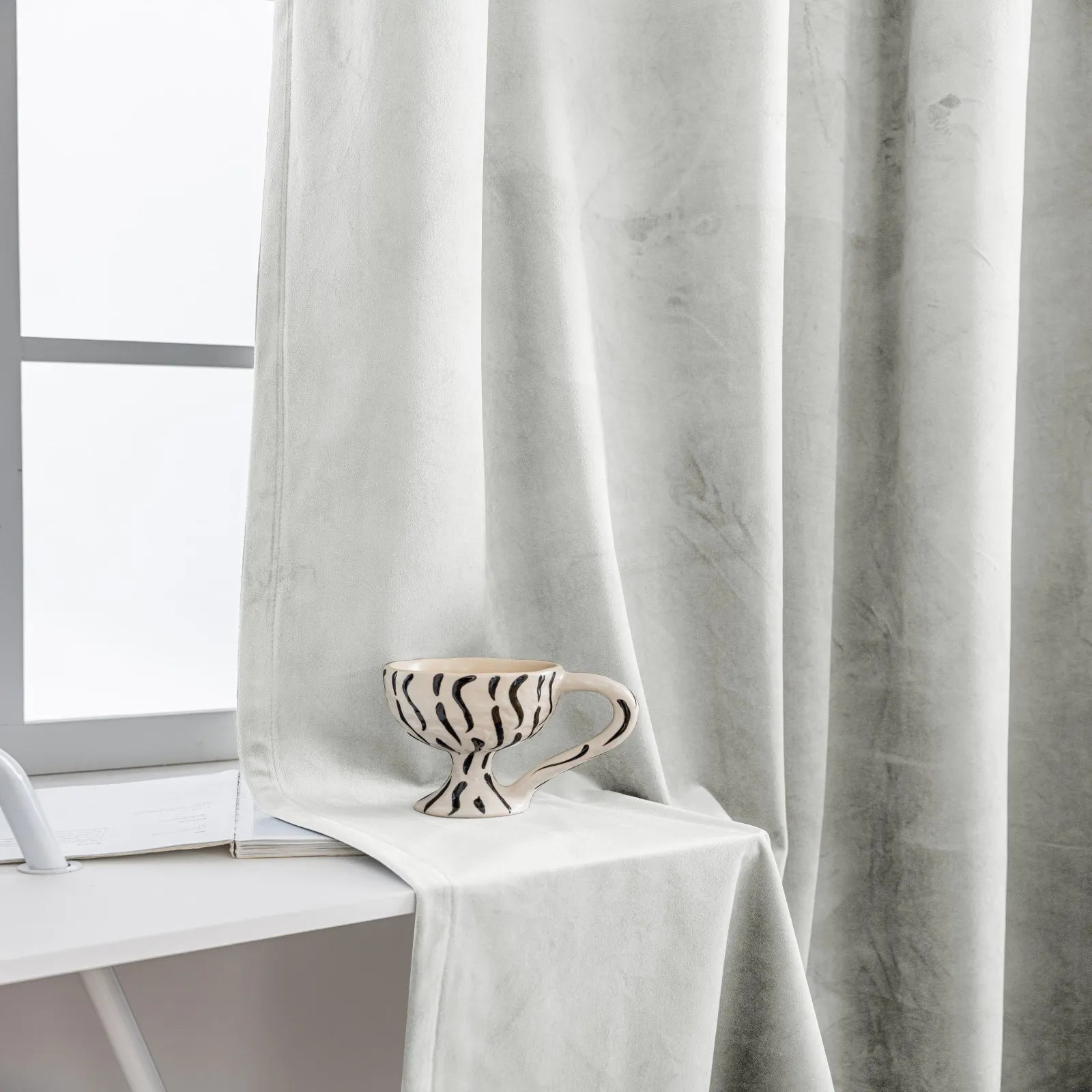 YSTYLE Elegant Velvet Curtains-2 pcs, Blackout & Heat Insulating, Eyelet Drapes for Home Windows