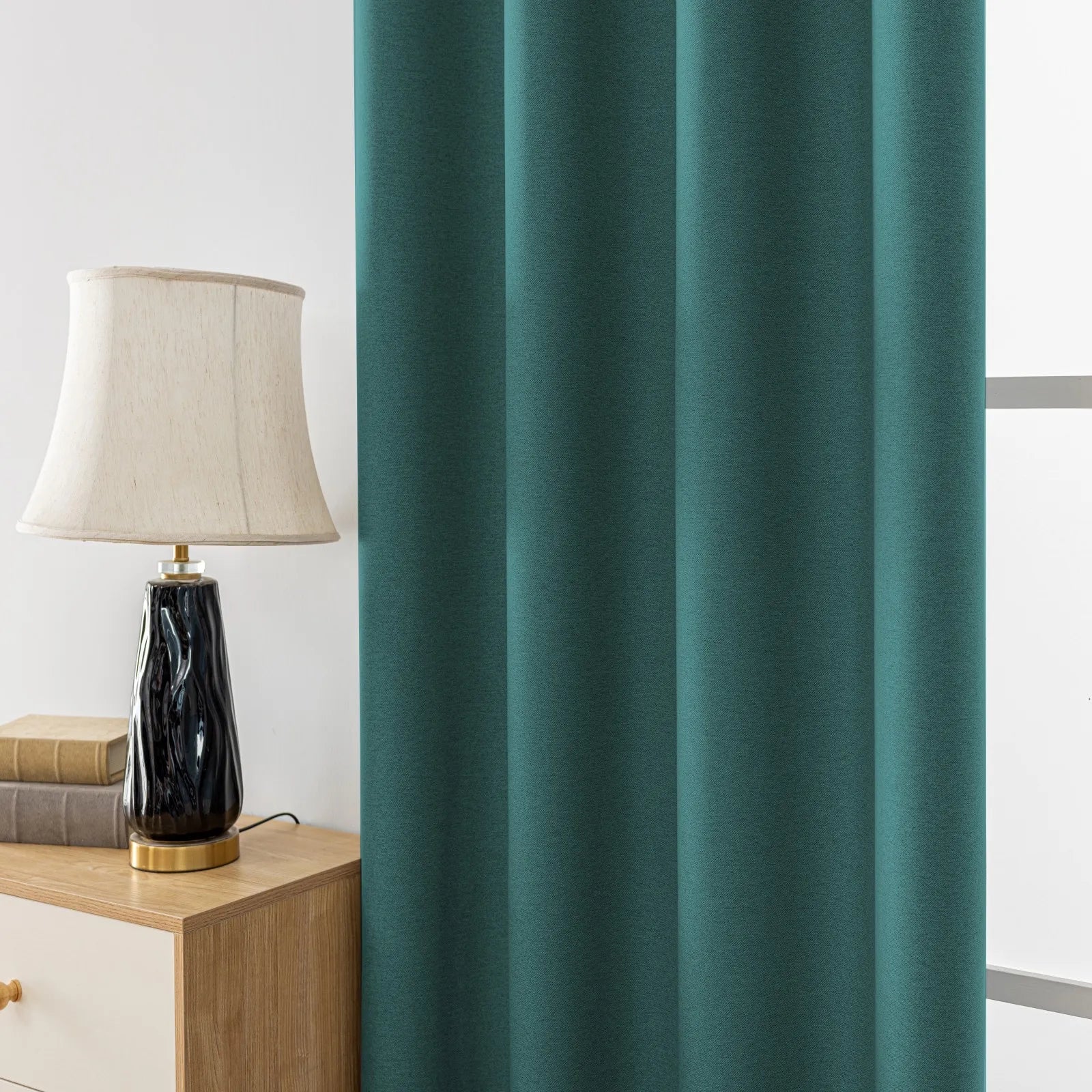 YSTYLE Velvet Curtains – 2 pcs, Blackout, Thermal Insulated, Modern Eyelet Drapes