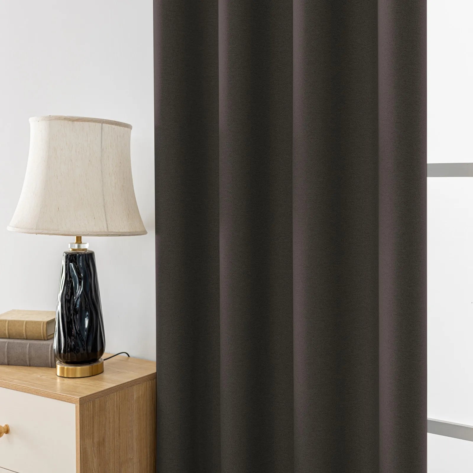 YSTYLE Velvet Curtains – 2 pcs, Blackout, Thermal Insulated, Modern Eyelet Drapes