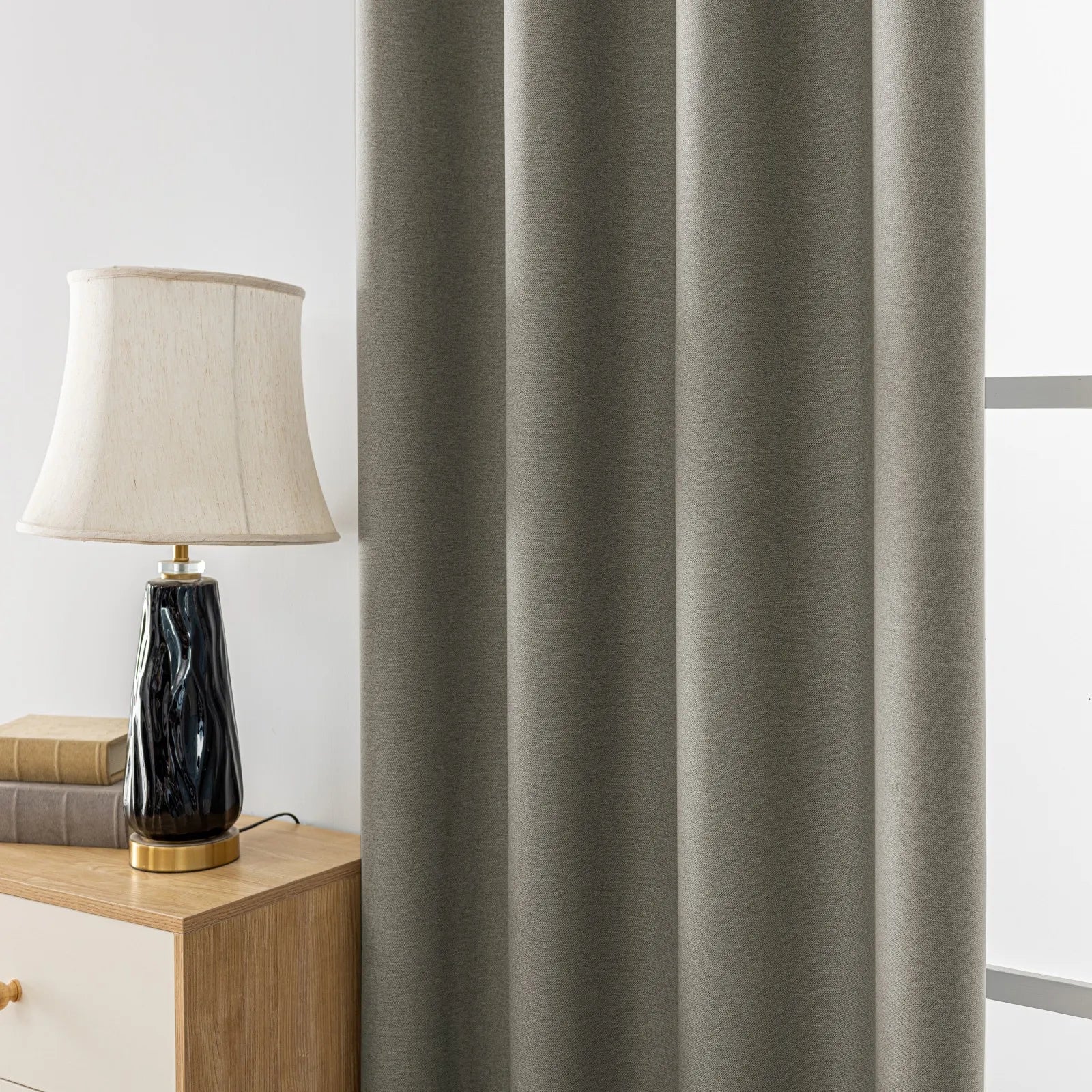 YSTYLE Velvet Curtains – 2 pcs, Blackout, Thermal Insulated, Modern Eyelet Drapes