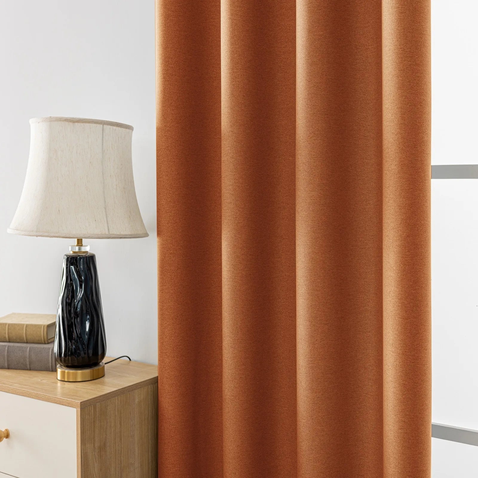 YSTYLE Velvet Curtains – 2 pcs, Blackout, Thermal Insulated, Modern Eyelet Drapes