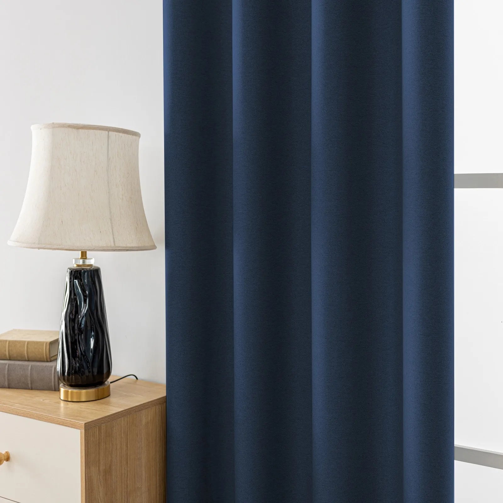 YSTYLE Velvet Curtains – 2 pcs, Blackout, Thermal Insulated, Modern Eyelet Drapes