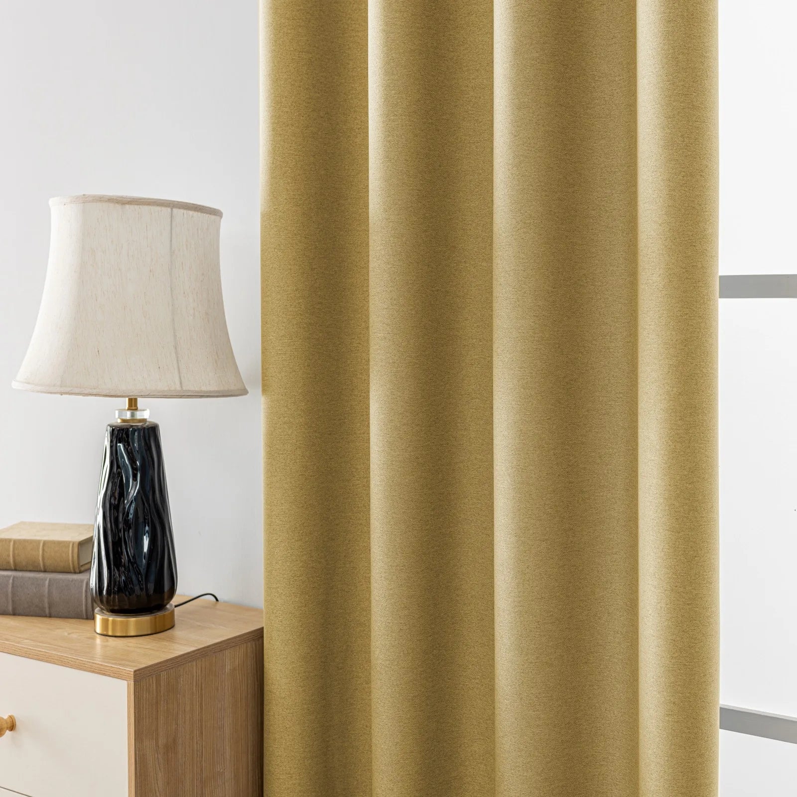 YSTYLE Velvet Curtains – 2 pcs, Blackout, Thermal Insulated, Modern Eyelet Drapes