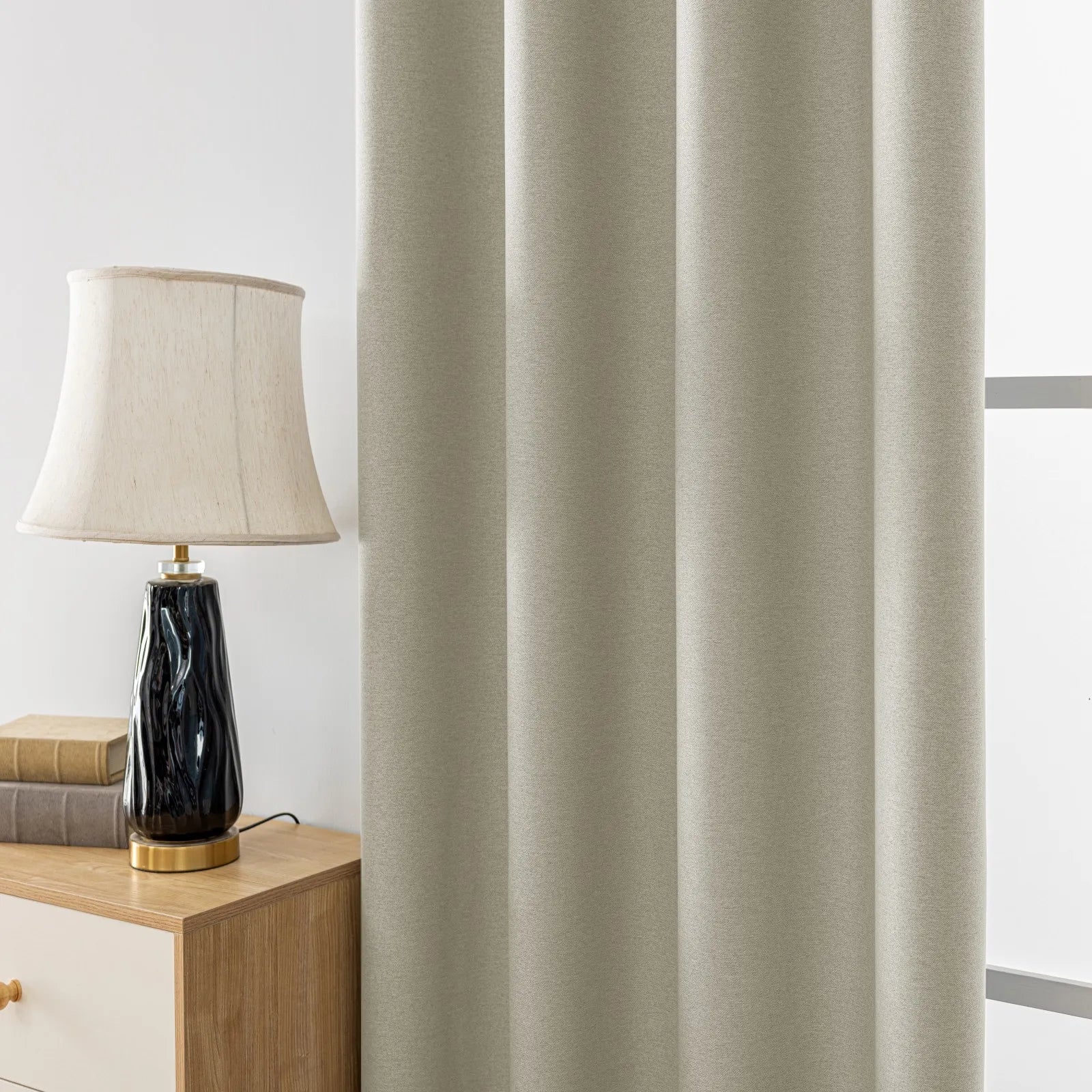 YSTYLE Velvet Curtains – 2 pcs, Blackout, Thermal Insulated, Modern Eyelet Drapes