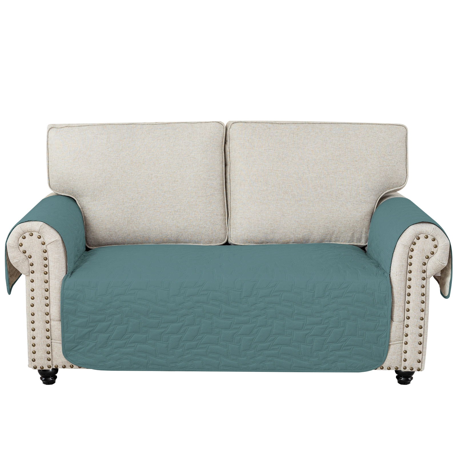 YSTYLE 2 Seater Sofa Cover Universal – Anti-Slip, Pet-Friendly, Couch Protector with Side Pockets