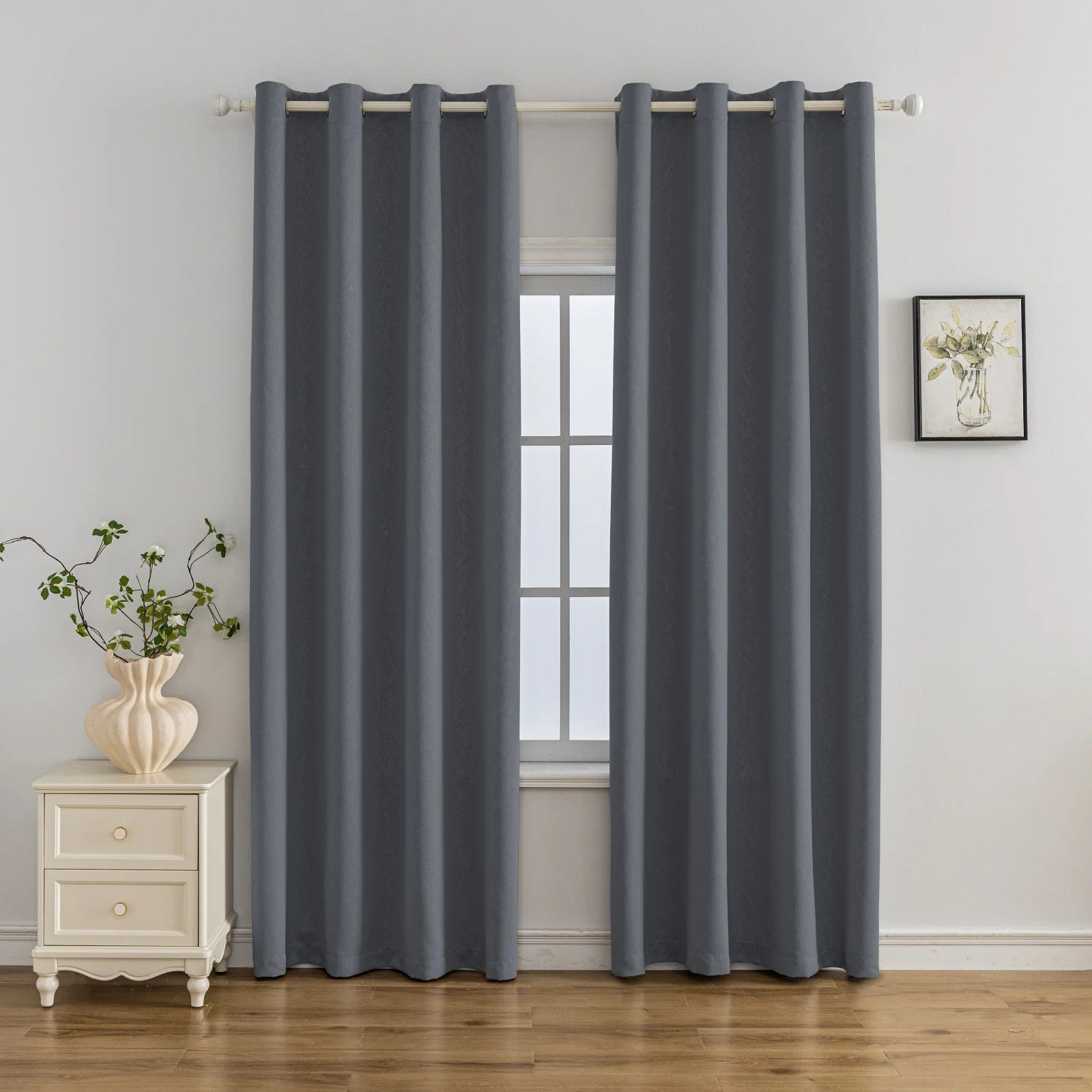 YSTYLE 2 Pieces Blackout Curtains Thermal Insulated Soundproof-YSTYLE