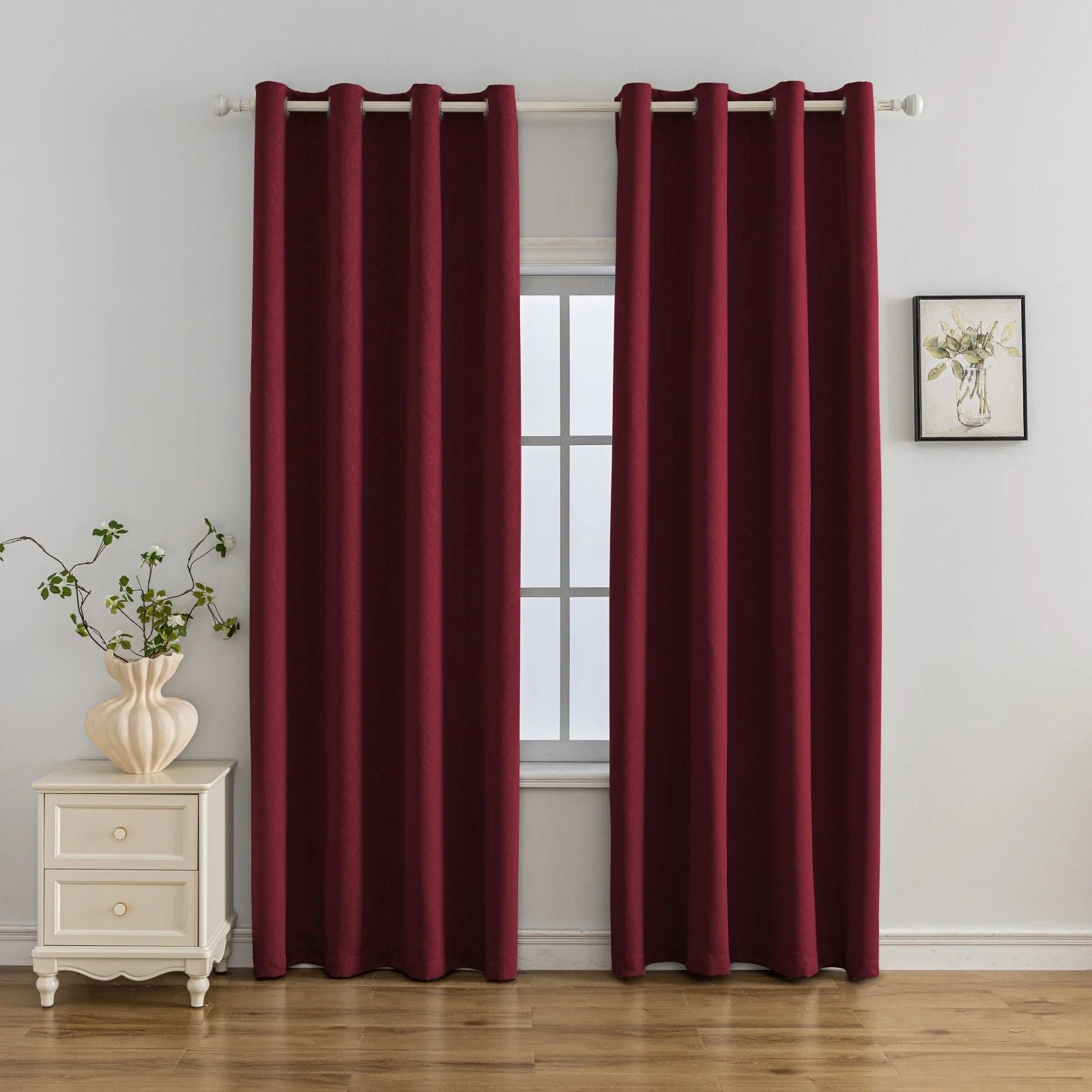 YSTYLE Indoor Curtains 2 pcs-embossed blackout, Curtain Collection