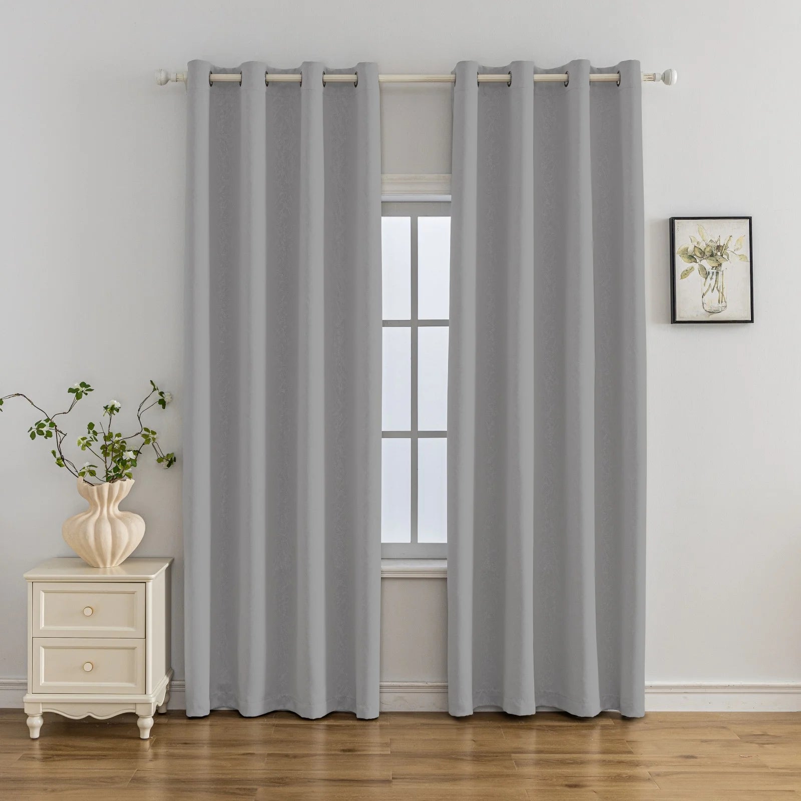 YSTYLE Indoor Curtains 2 pcs-embossed blackout, Curtain Collection