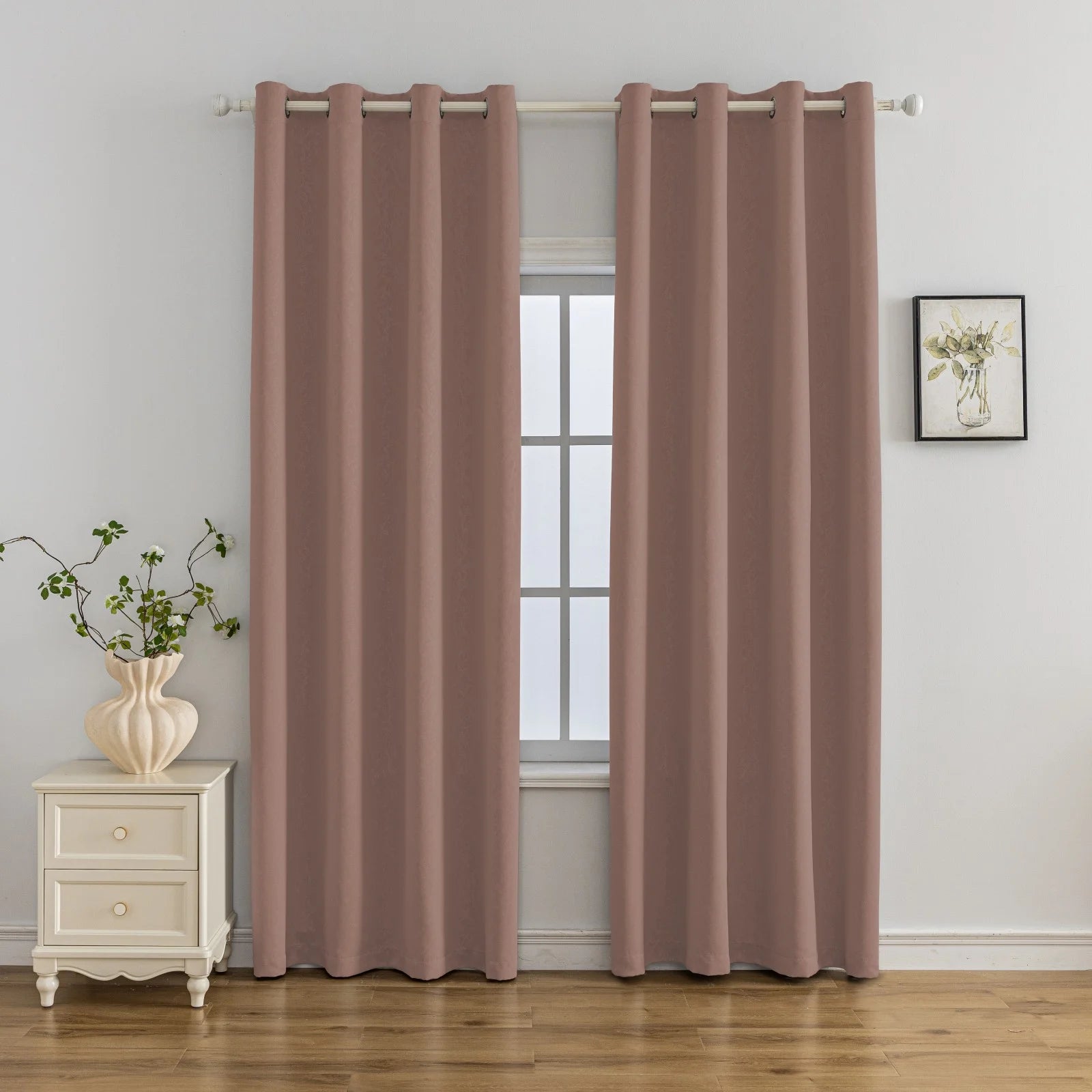 YSTYLE 2 Pieces Blackout Curtains Thermal Insulated Soundproof-YSTYLE