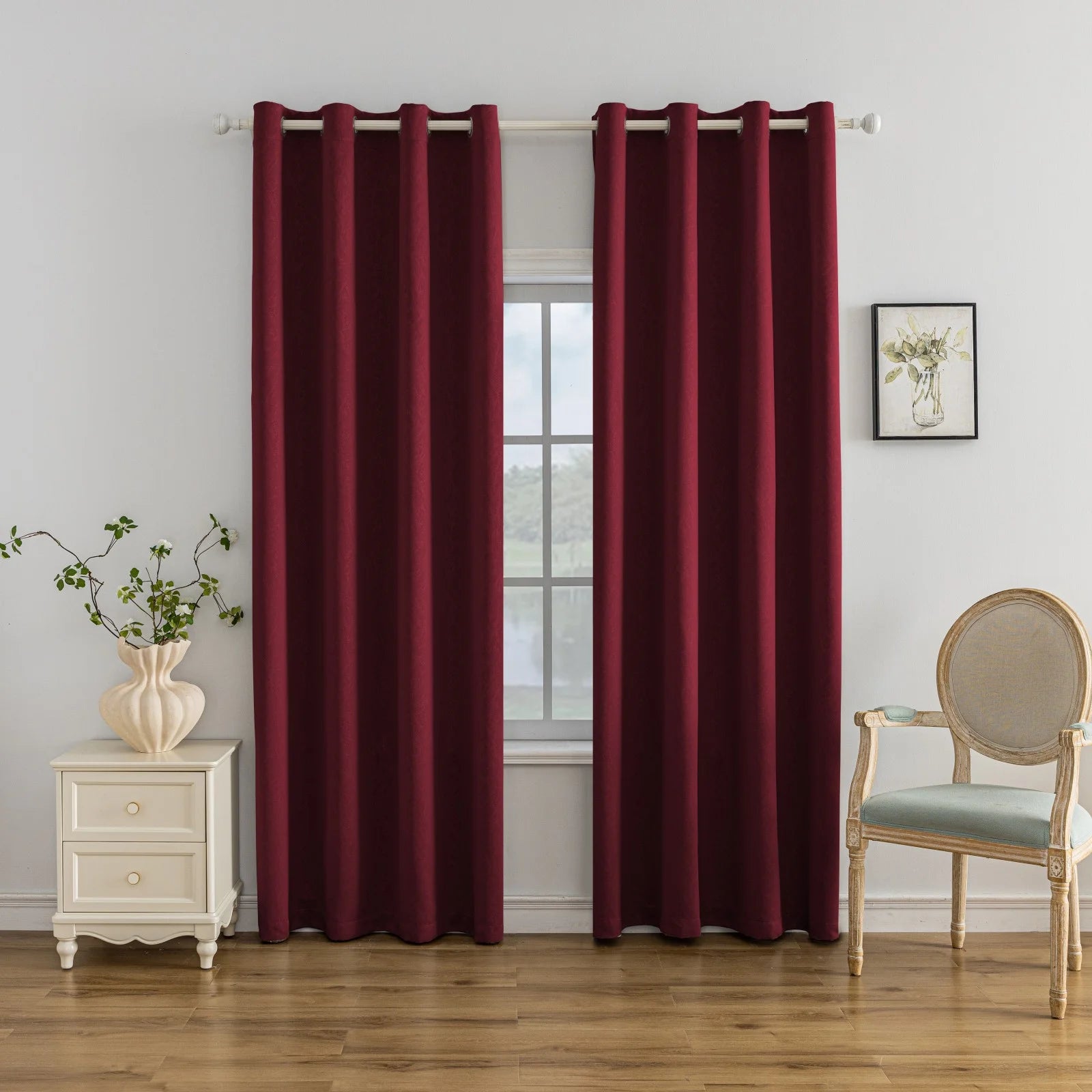 YSTYLE Indoor Curtains 2 pcs-embossed blackout, Curtain Collection