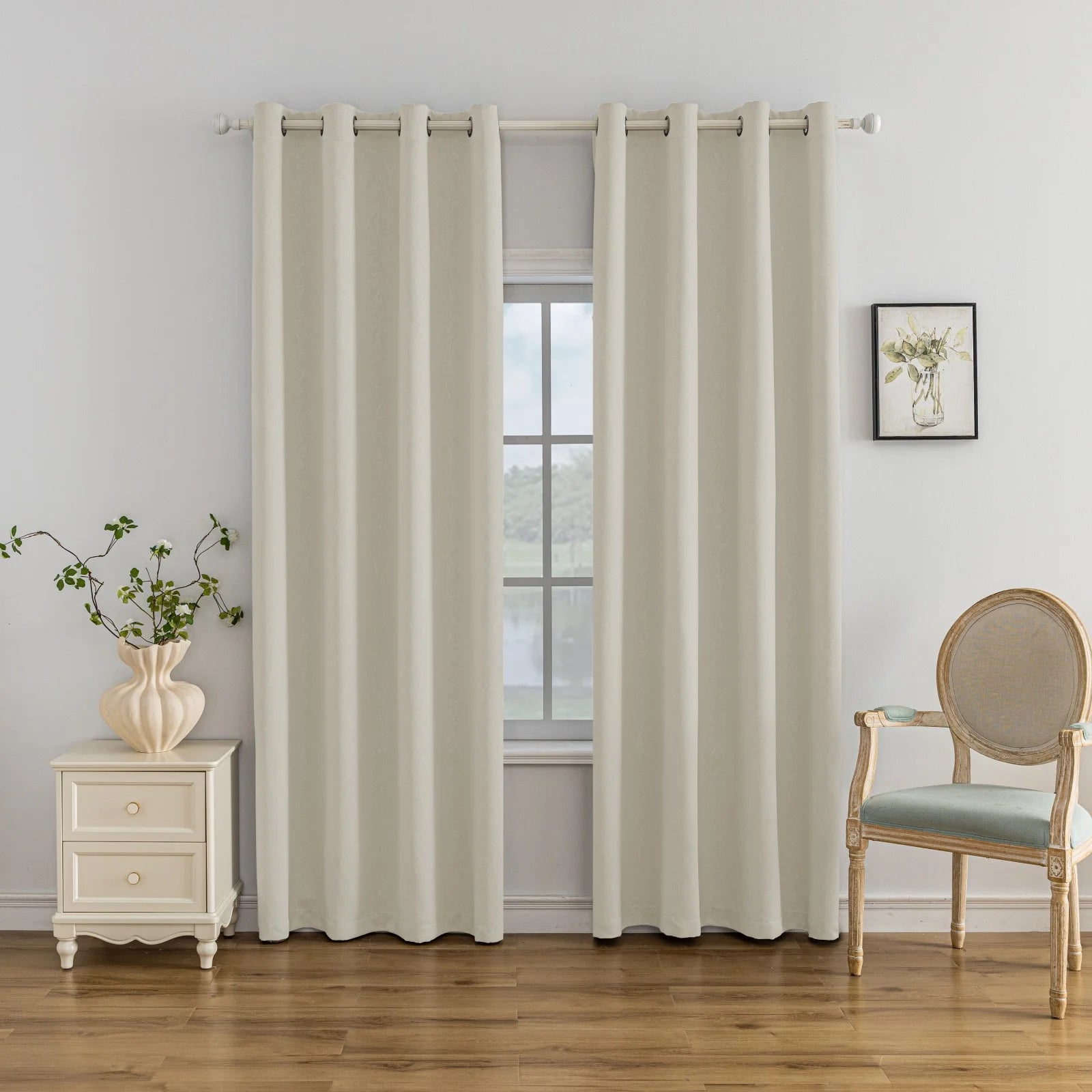YSTYLE 2 Pieces Blackout Curtains Thermal Insulated Soundproof-YSTYLE