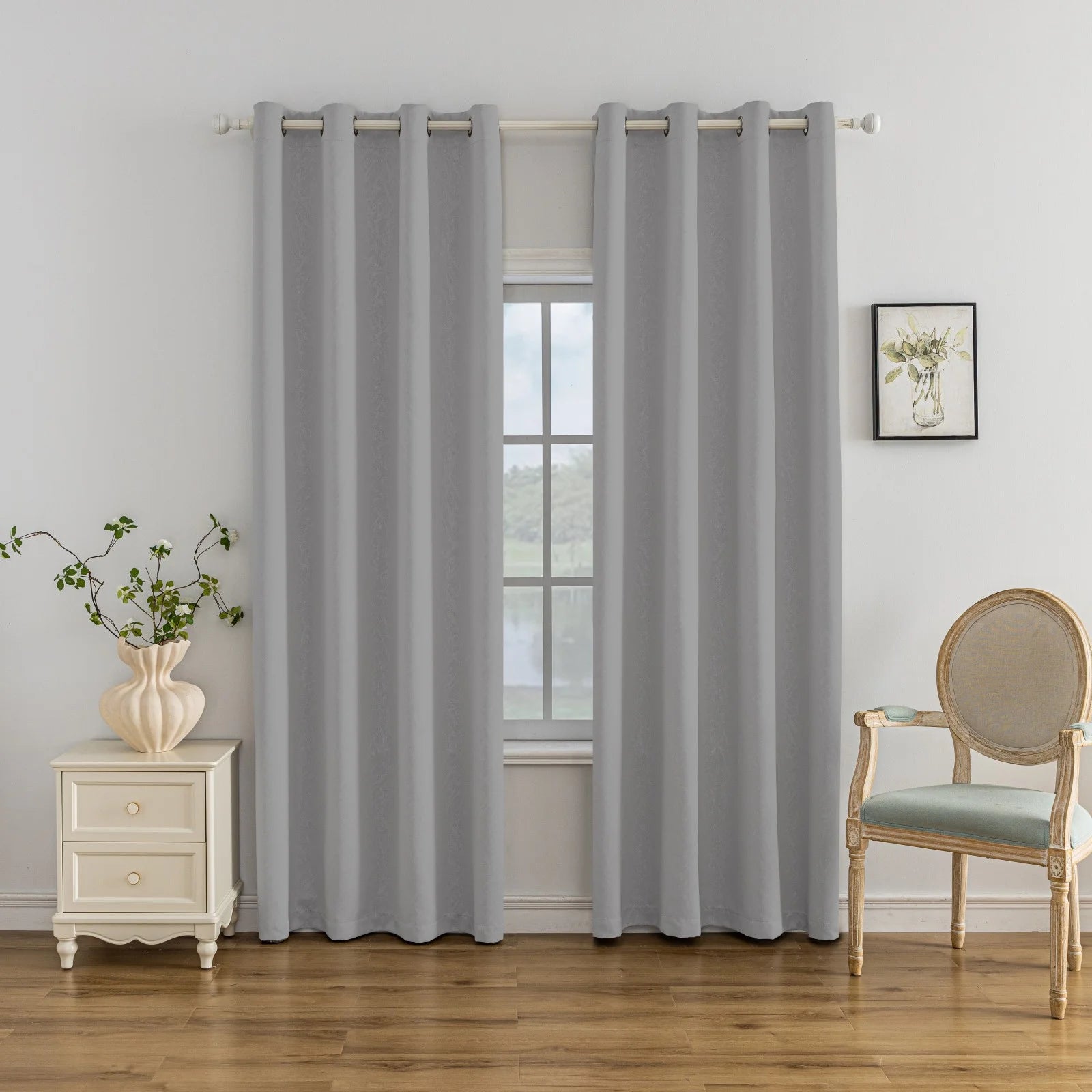 YSTYLE Indoor Curtains 2 pcs-embossed blackout, Curtain Collection
