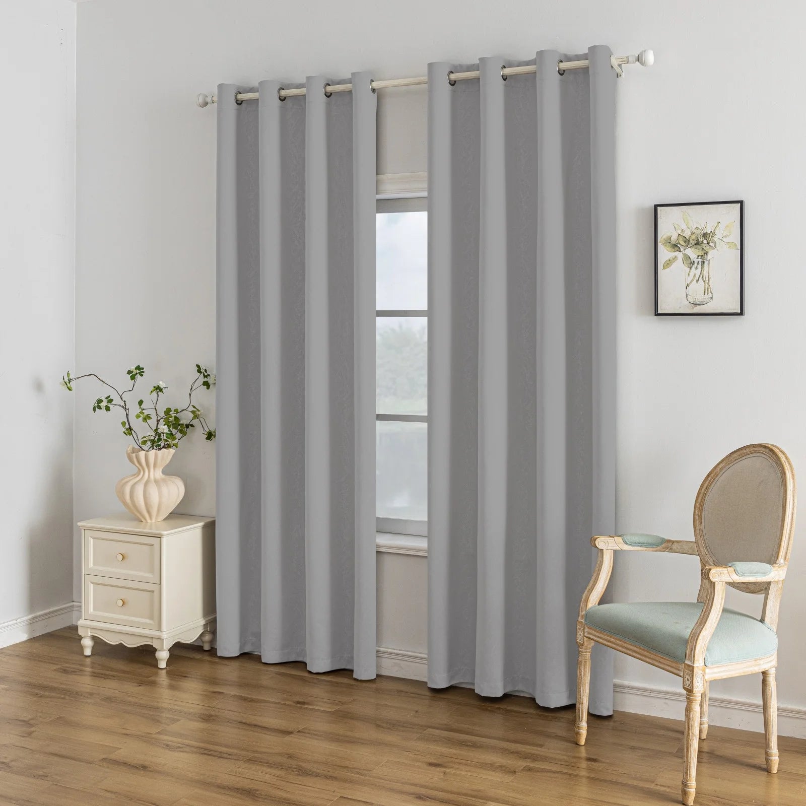 YSTYLE Indoor Curtains 2 pcs-embossed blackout, Curtain Collection