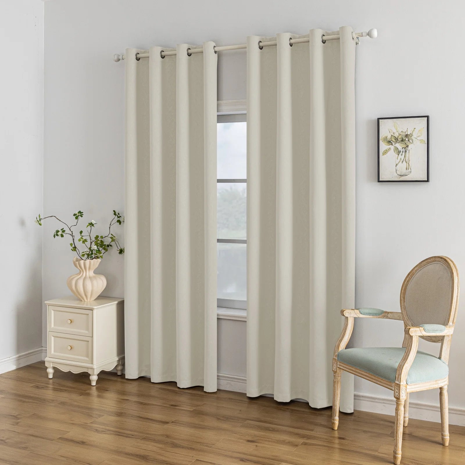 YSTYLE Indoor Curtains 2 pcs-embossed blackout, Curtain Collection