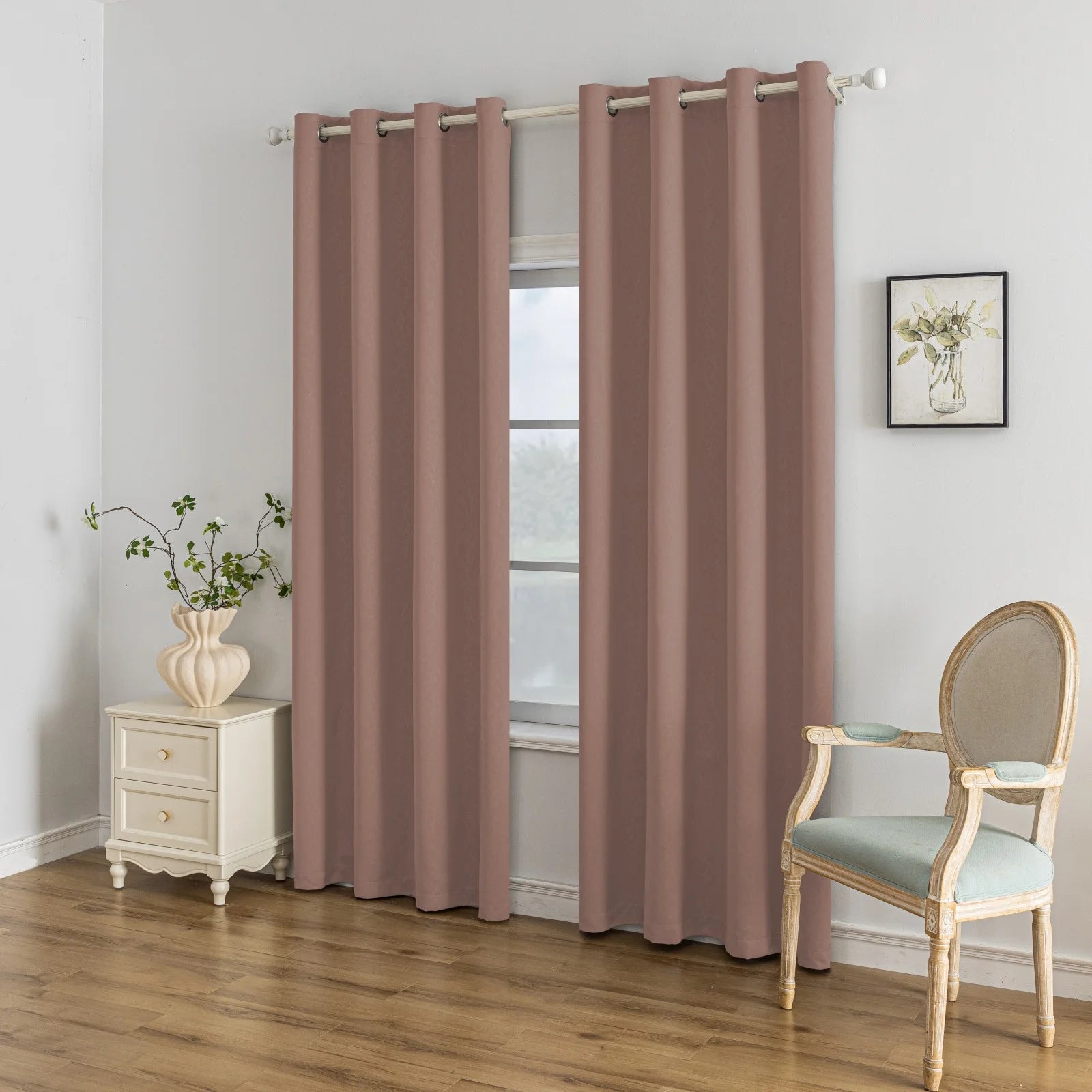 YSTYLE Indoor Curtains 2 pcs-embossed blackout, Curtain Collection