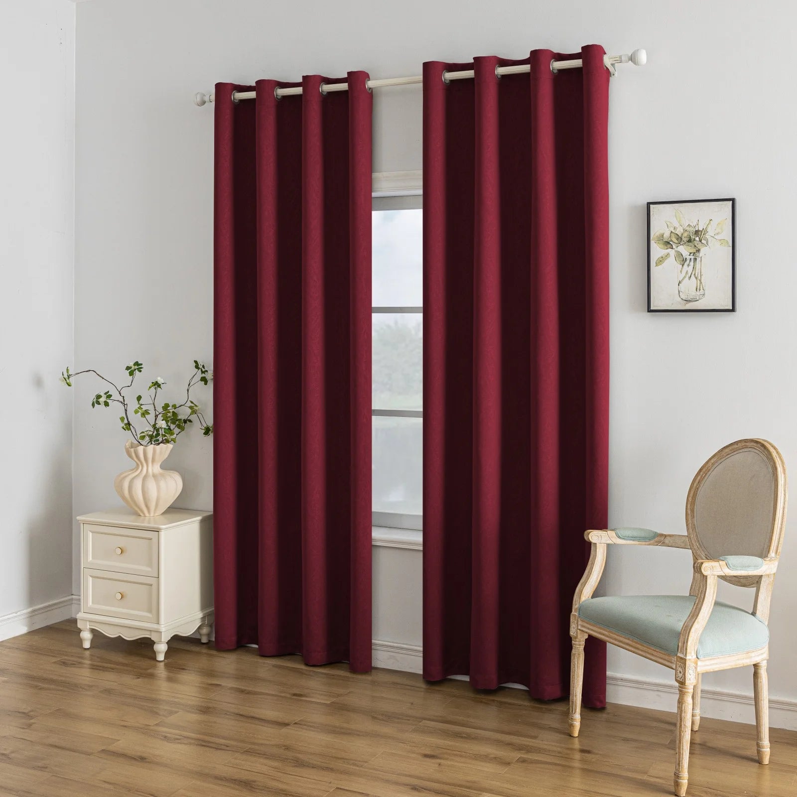 YSTYLE Indoor Curtains 2 pcs-embossed blackout, Curtain Collection