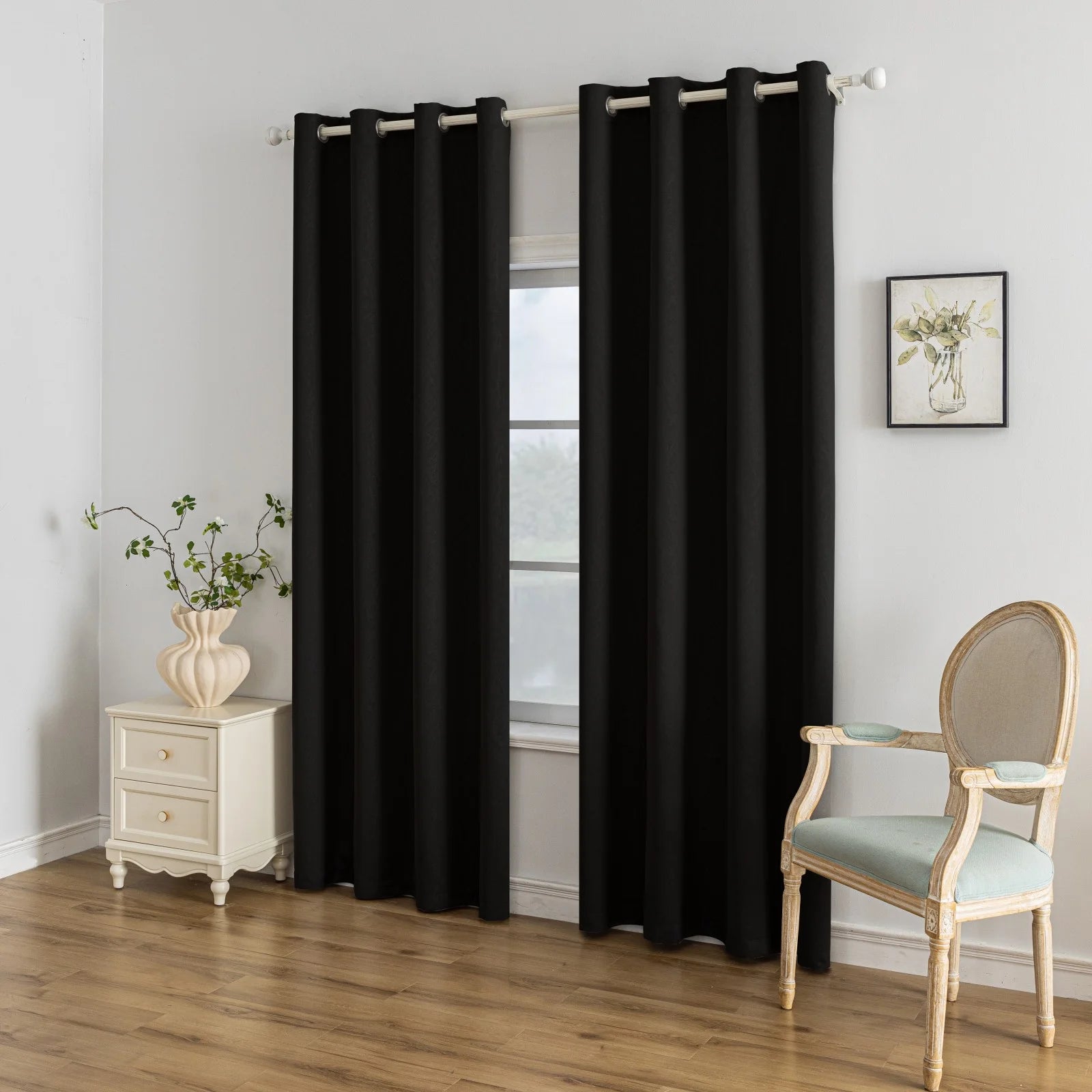 YSTYLE Indoor Curtains 2 pcs-embossed blackout, Curtain Collection