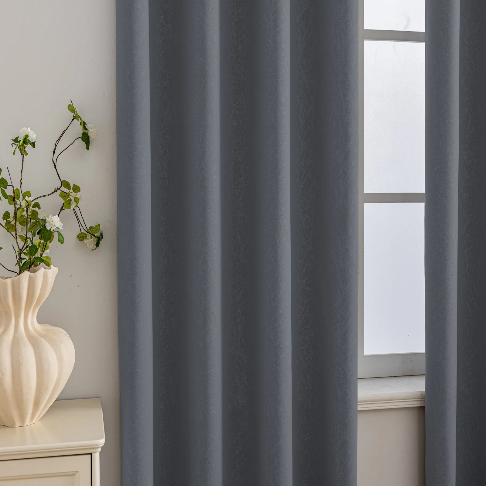 YSTYLE Indoor Curtains 2 pcs-embossed blackout, Curtain Collection