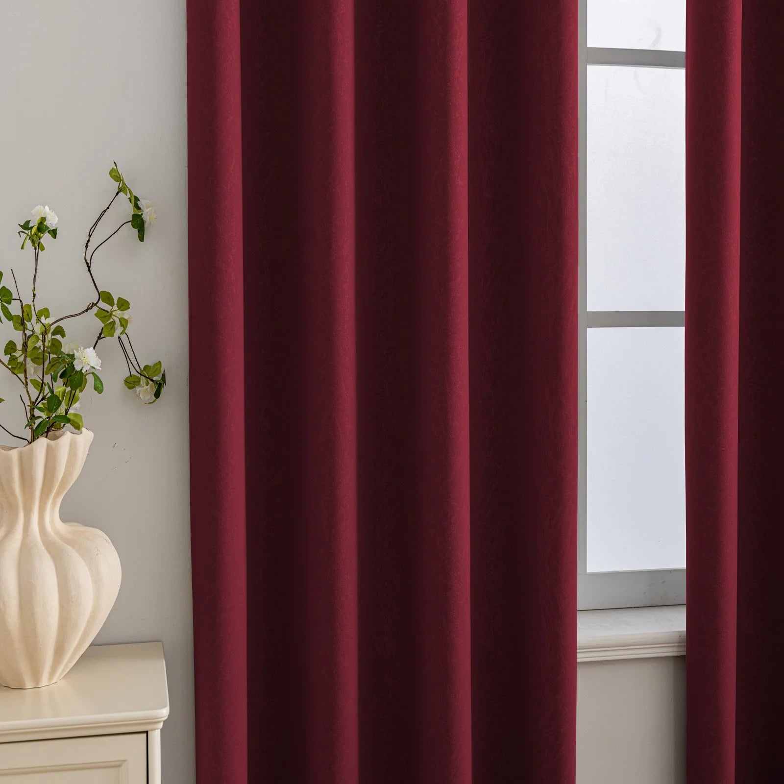 YSTYLE Indoor Curtains 2 pcs-embossed blackout, Curtain Collection