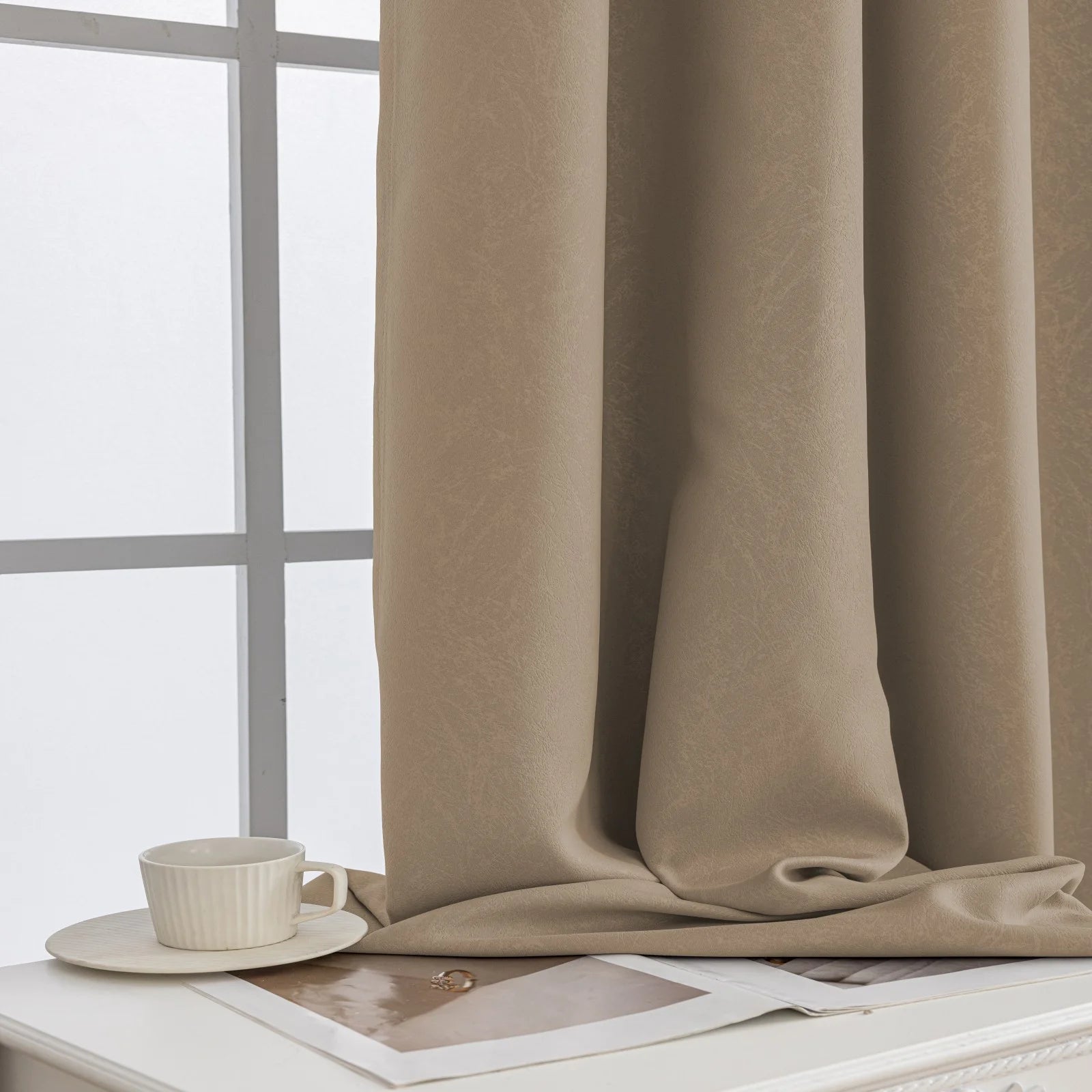 YSTYLE Indoor Curtains 2 pcs-embossed blackout, Curtain Collection