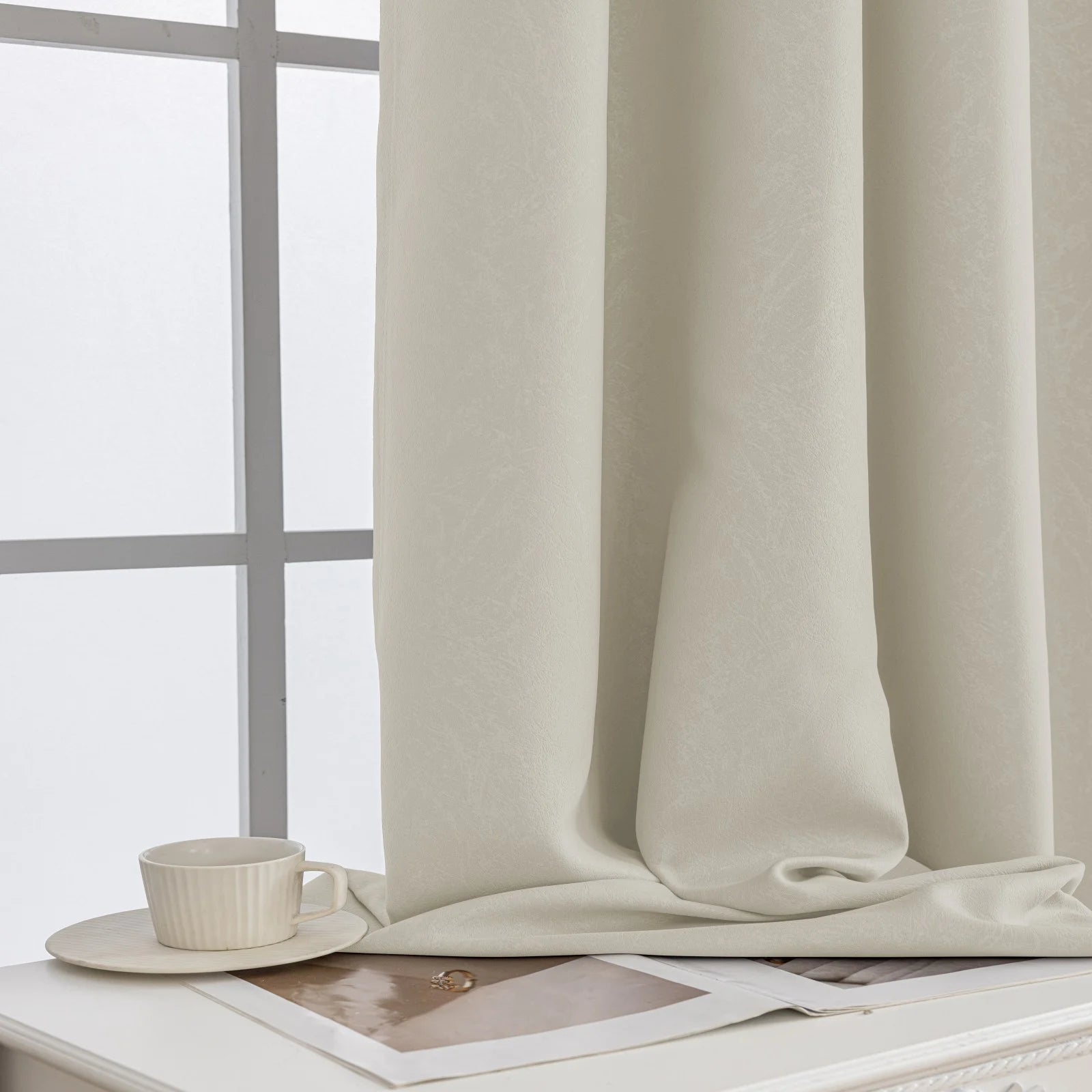 YSTYLE Indoor Curtains 2 pcs-embossed blackout, Curtain Collection