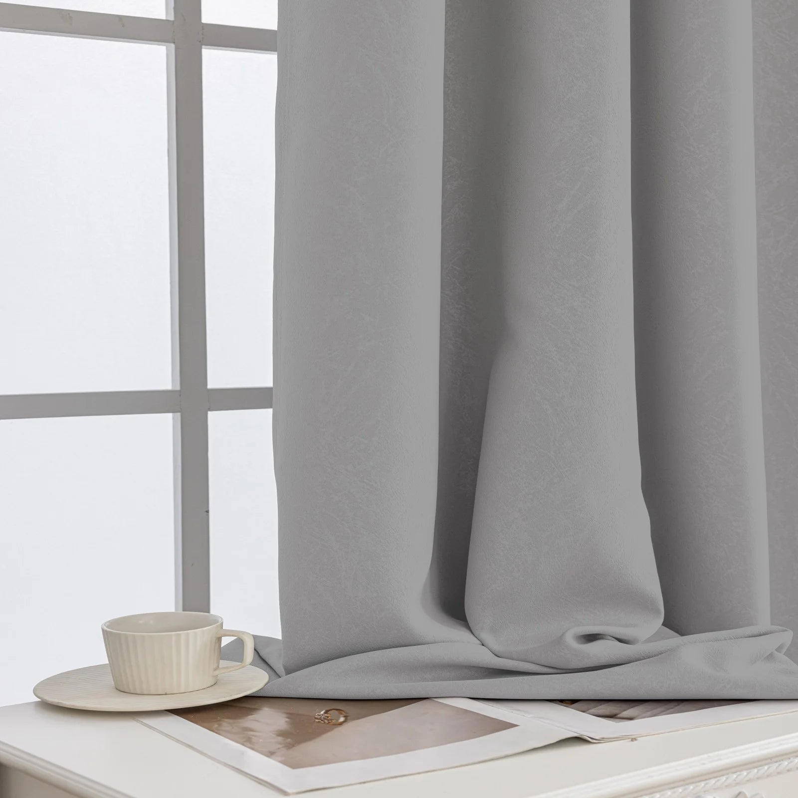 YSTYLE Indoor Curtains 2 pcs-embossed blackout, Curtain Collection