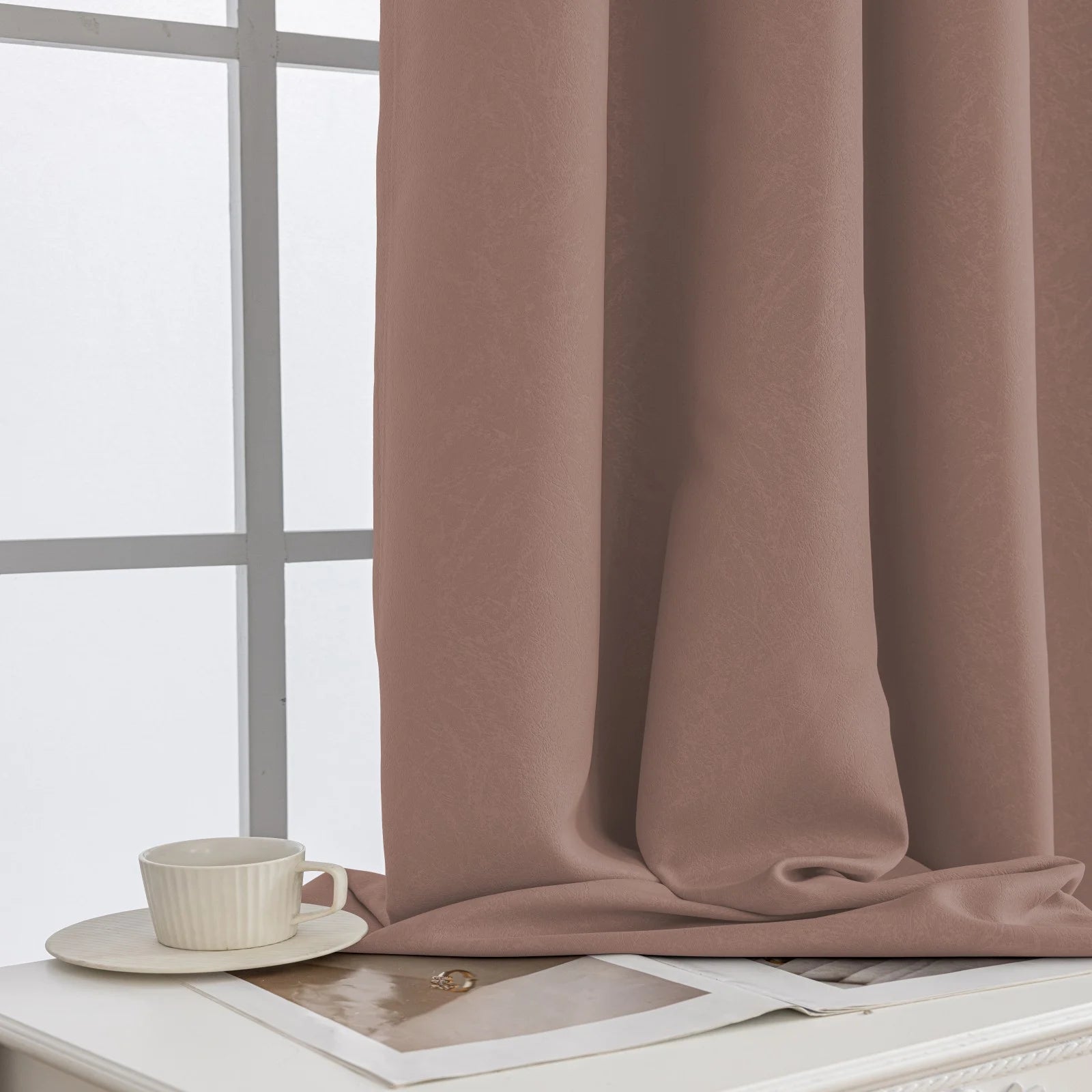 YSTYLE Indoor Curtains 2 pcs-embossed blackout, Curtain Collection