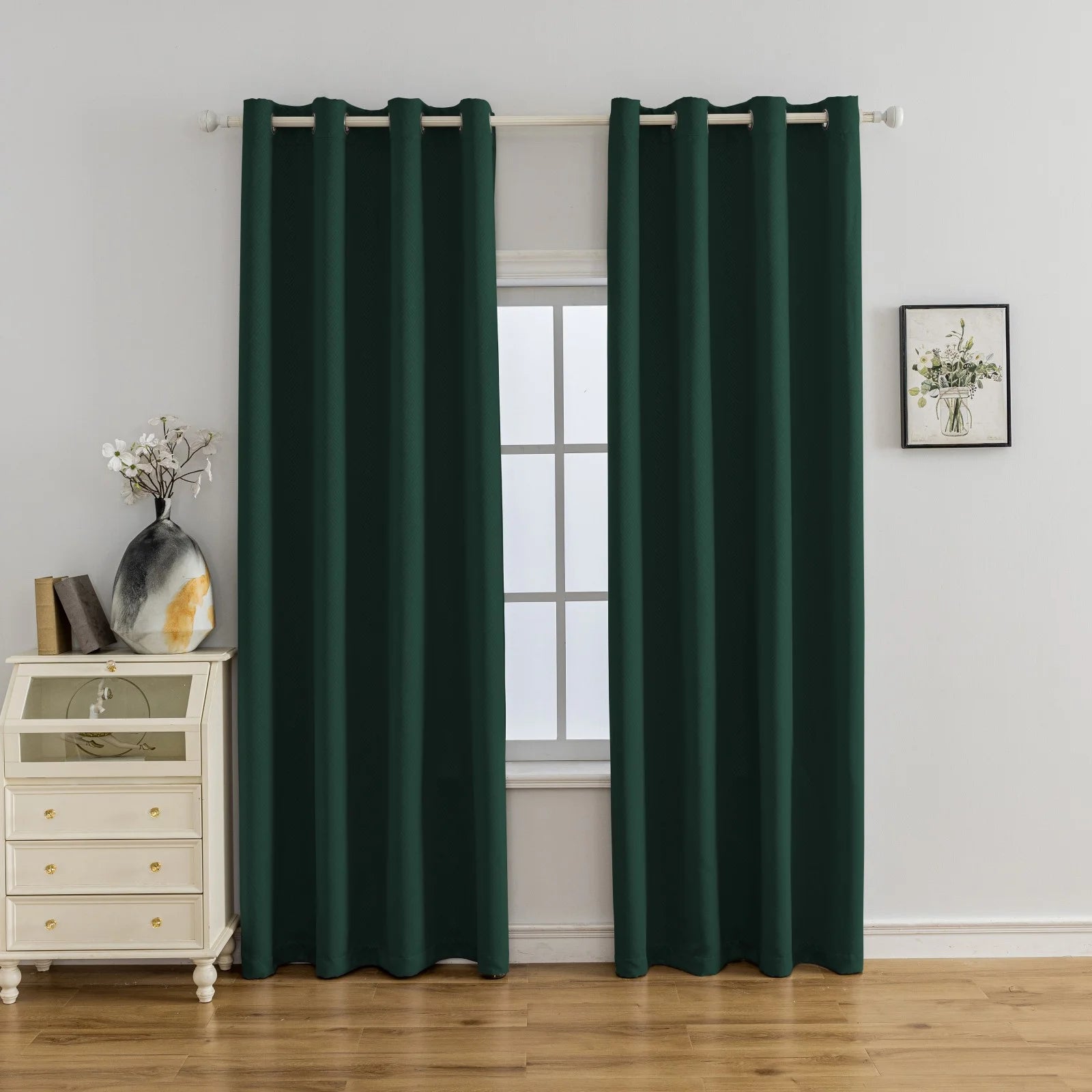 YSTYLE Indoor Curtains 2pcs-Five lines flower blackout, Curtain Collection