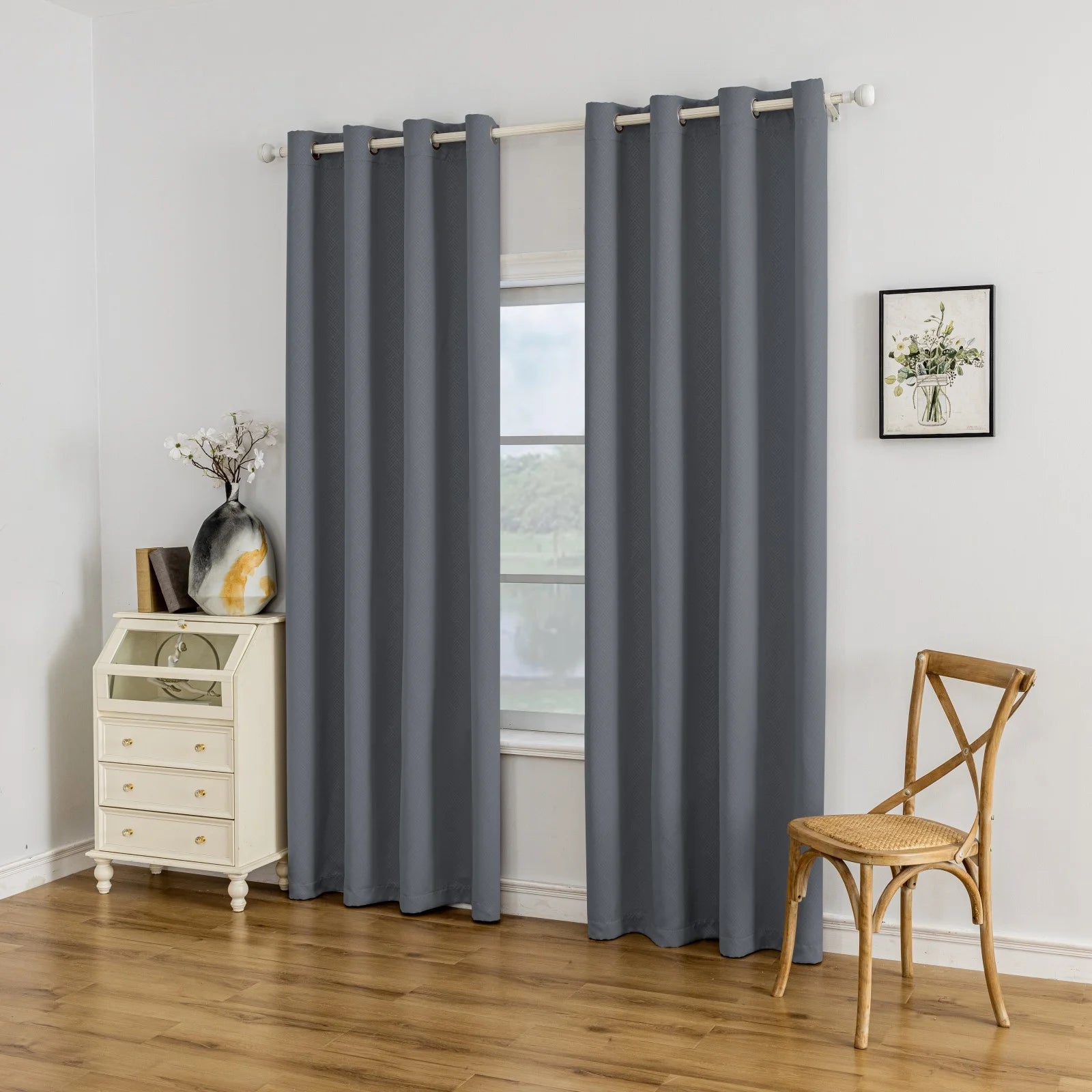 YSTYLE 2 Pieces Velvet Blackout Curtains Thermal Insulated-YSTYLE