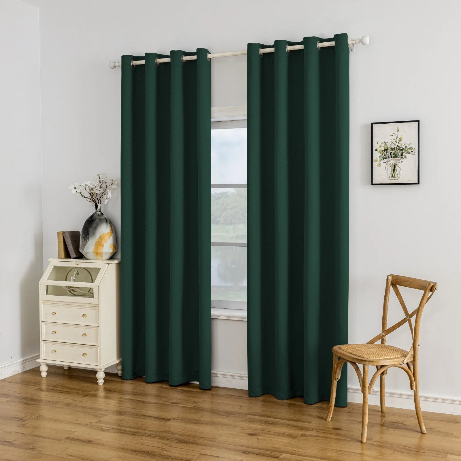 YSTYLE Indoor Curtains 2pcs-Five lines flower blackout, Curtain Collection