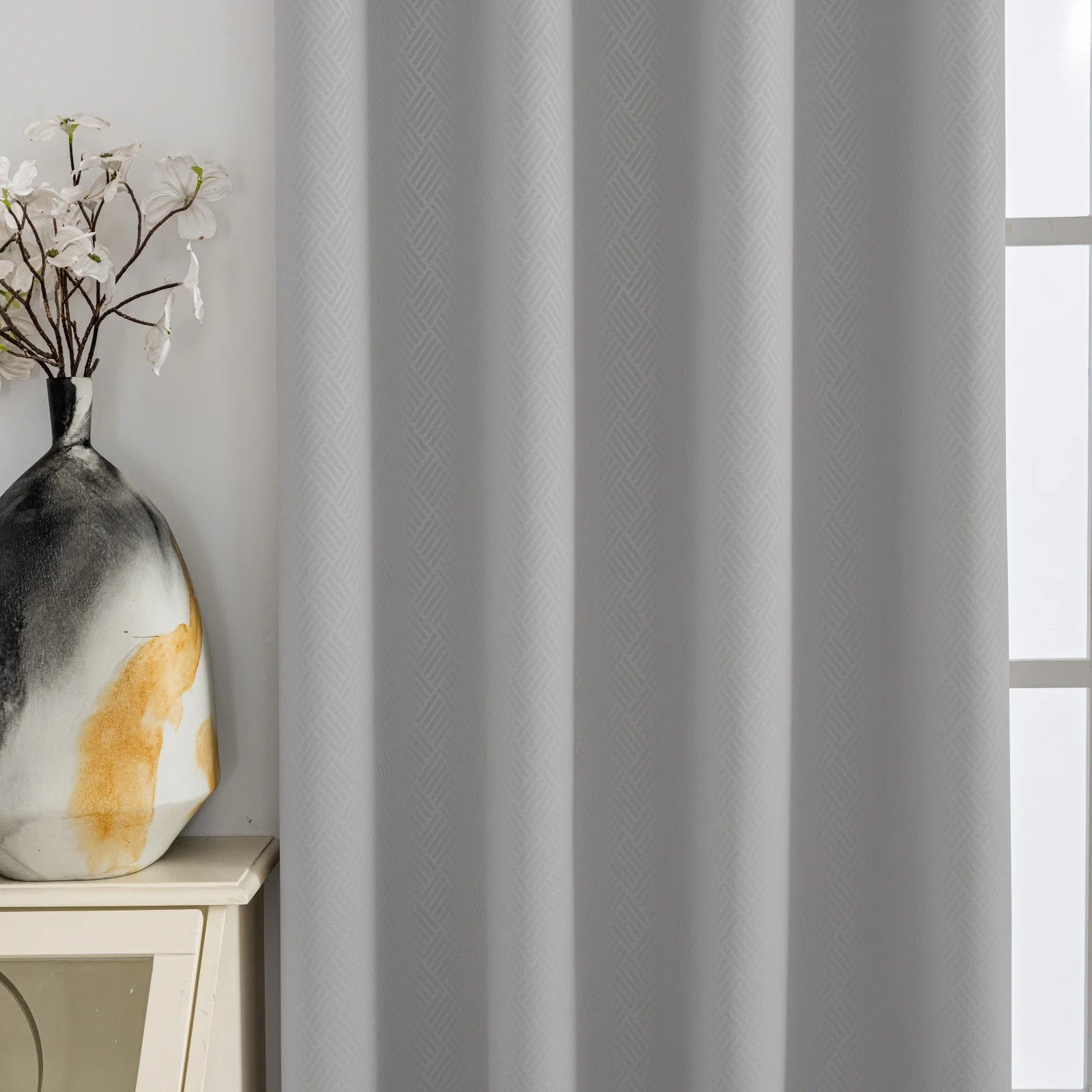 YSTYLE Indoor Curtains 2pcs-Five lines flower blackout, Curtain Collection