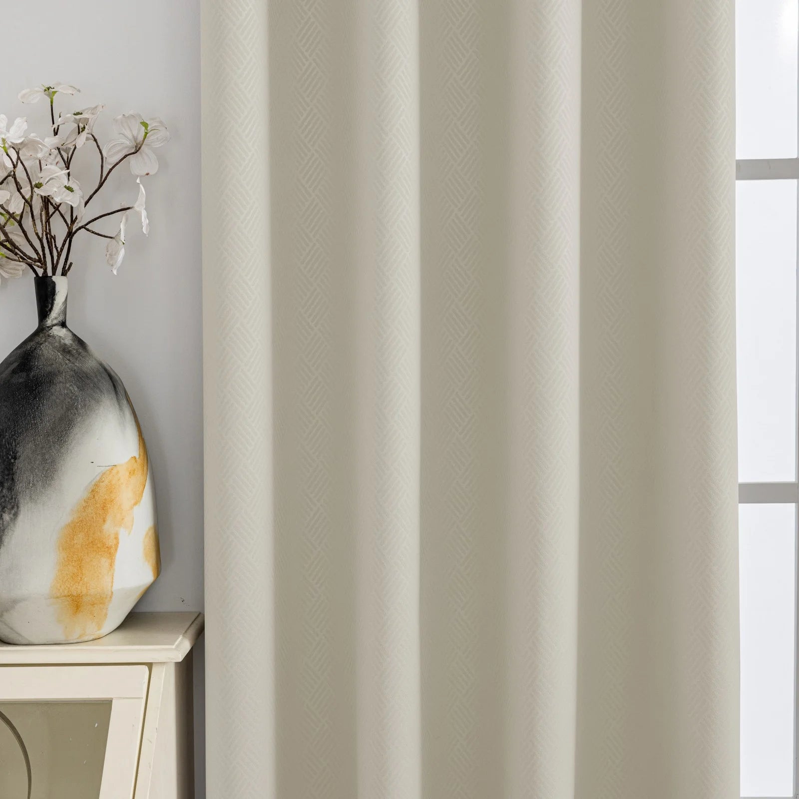 YSTYLE Indoor Curtains 2pcs-Five lines flower blackout, Curtain Collection