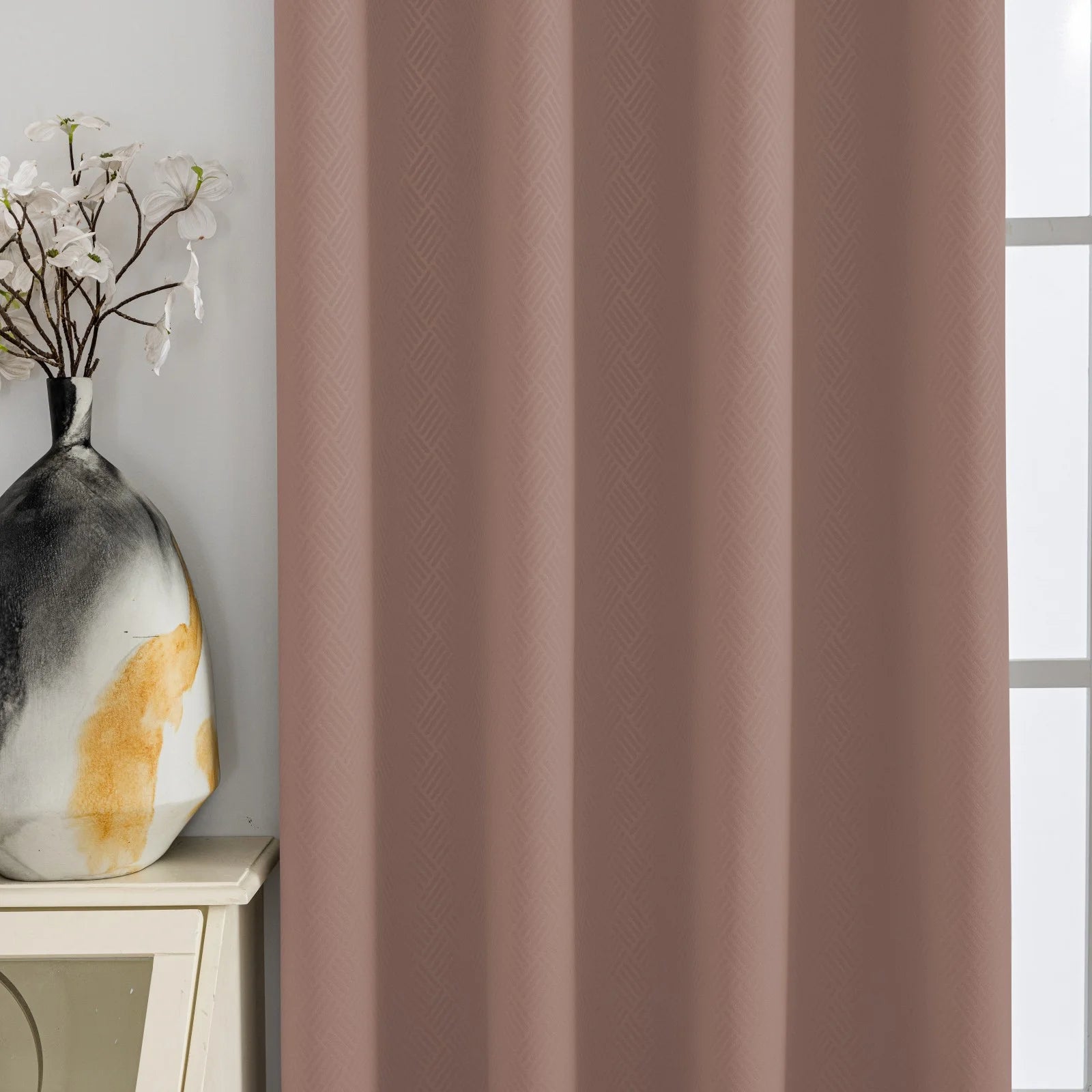 YSTYLE Indoor Curtains 2pcs-Five lines flower blackout, Curtain Collection